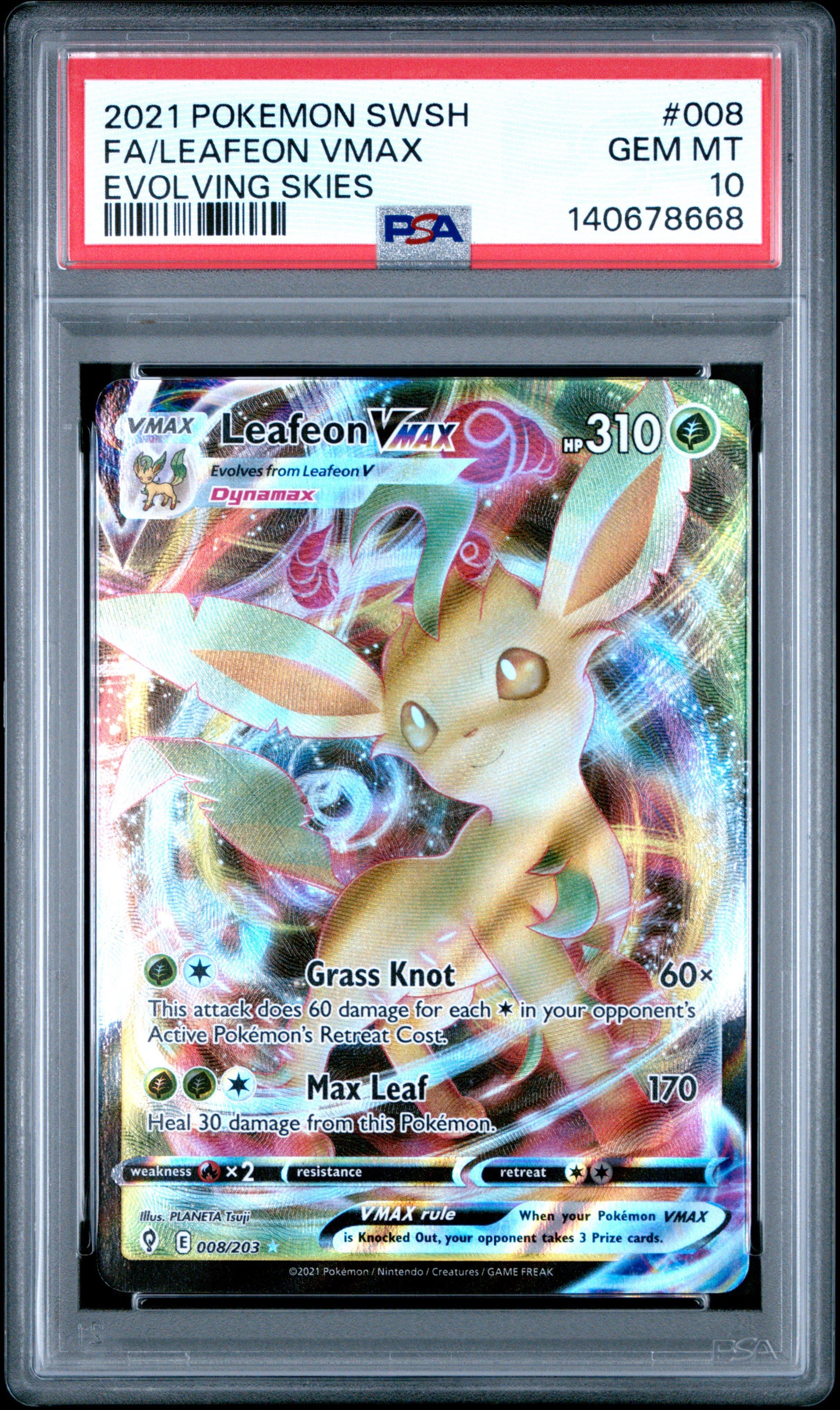 [PSA10]エーフィVMAX Pokemon Card Flapple VMAX 008/070 Holo Single Strike Master PSA 10