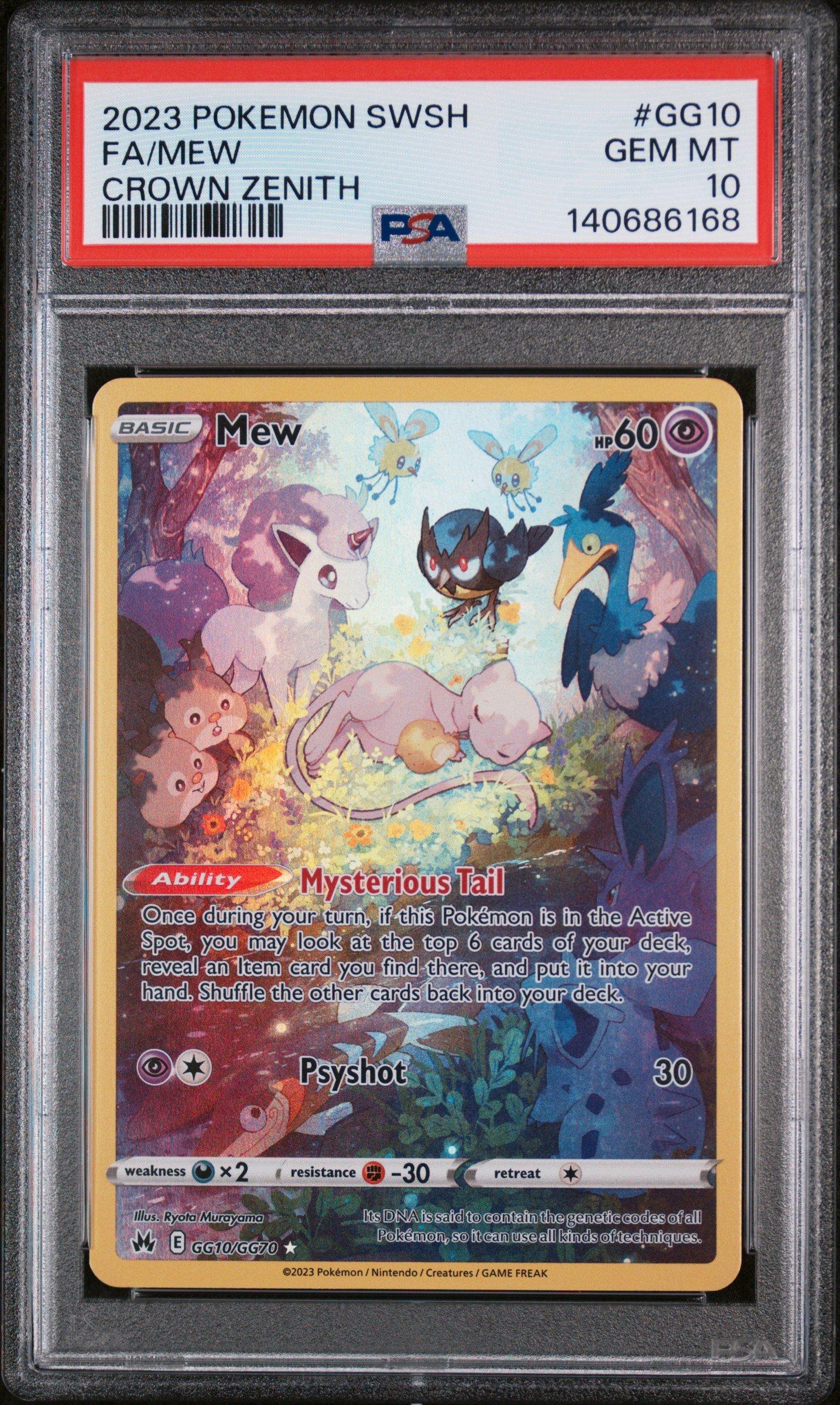 2023 Pokemon Sword And Shield Crown Zenith Gg10 Full Art/mew PSA