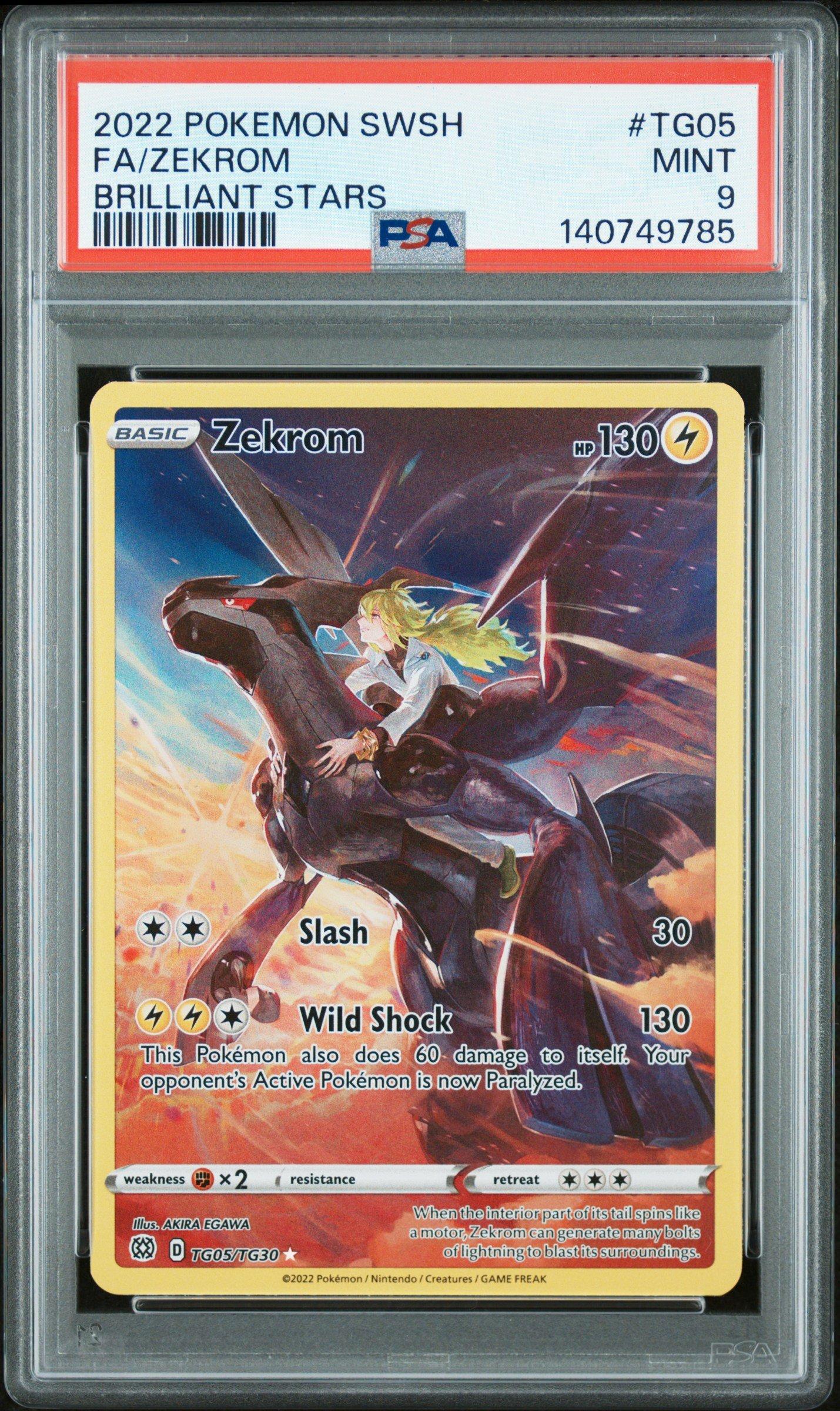 brilliant stars graded cards Charizard V Full Art 153/172 CGC 9 Celebrate the incredible history of the TCG hobby by adding this Zekrom 2022 Pokemon Brilliant Stars Trainer Gallery Ultra Rare #TG05 PSA Authenticated 9 Card to your vault Zekrom 2022 Pokemon Brilliant Stars