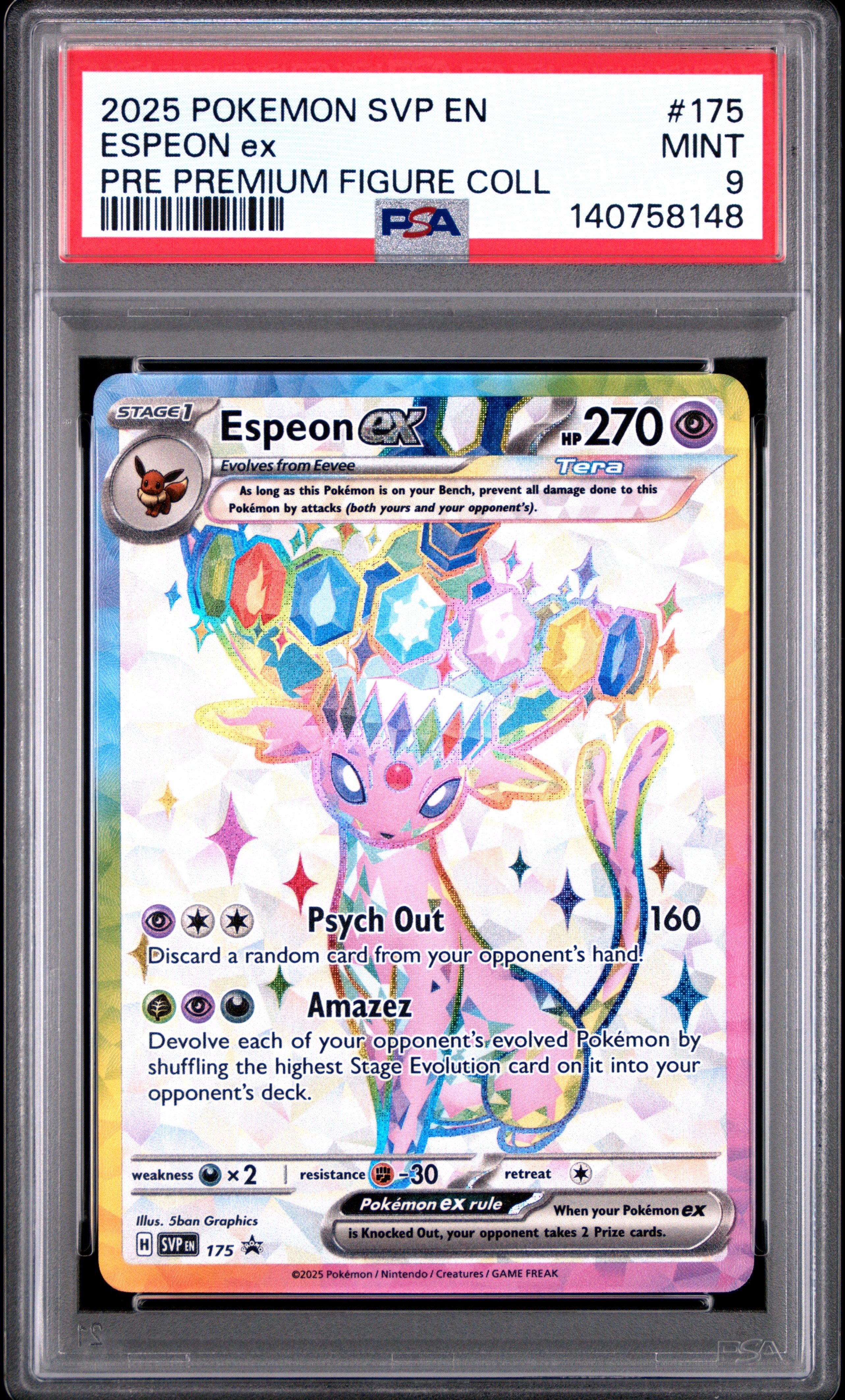 2025 Pokemon Svp En-sv Black Star Promo 175 Espeon Ex Prismatic