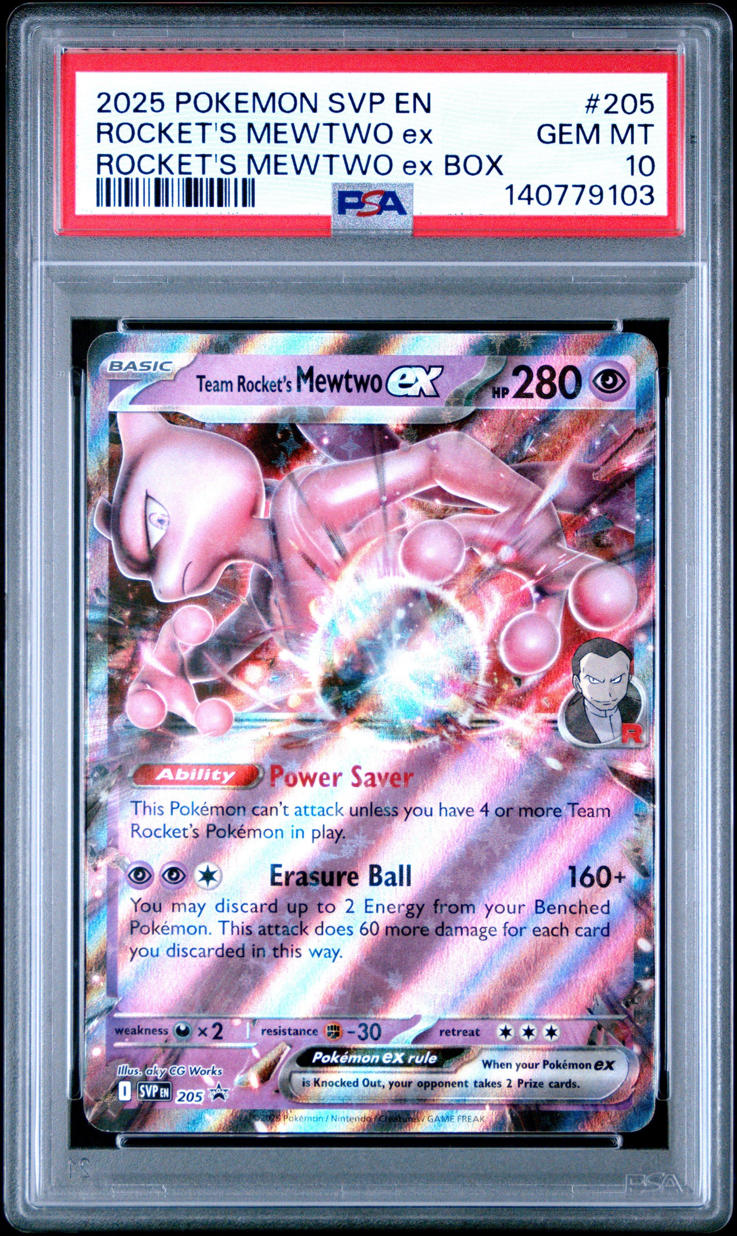 2025 Pokemon Svp En-sv Black Star Promo 205 Team Rocket's Mewtwo