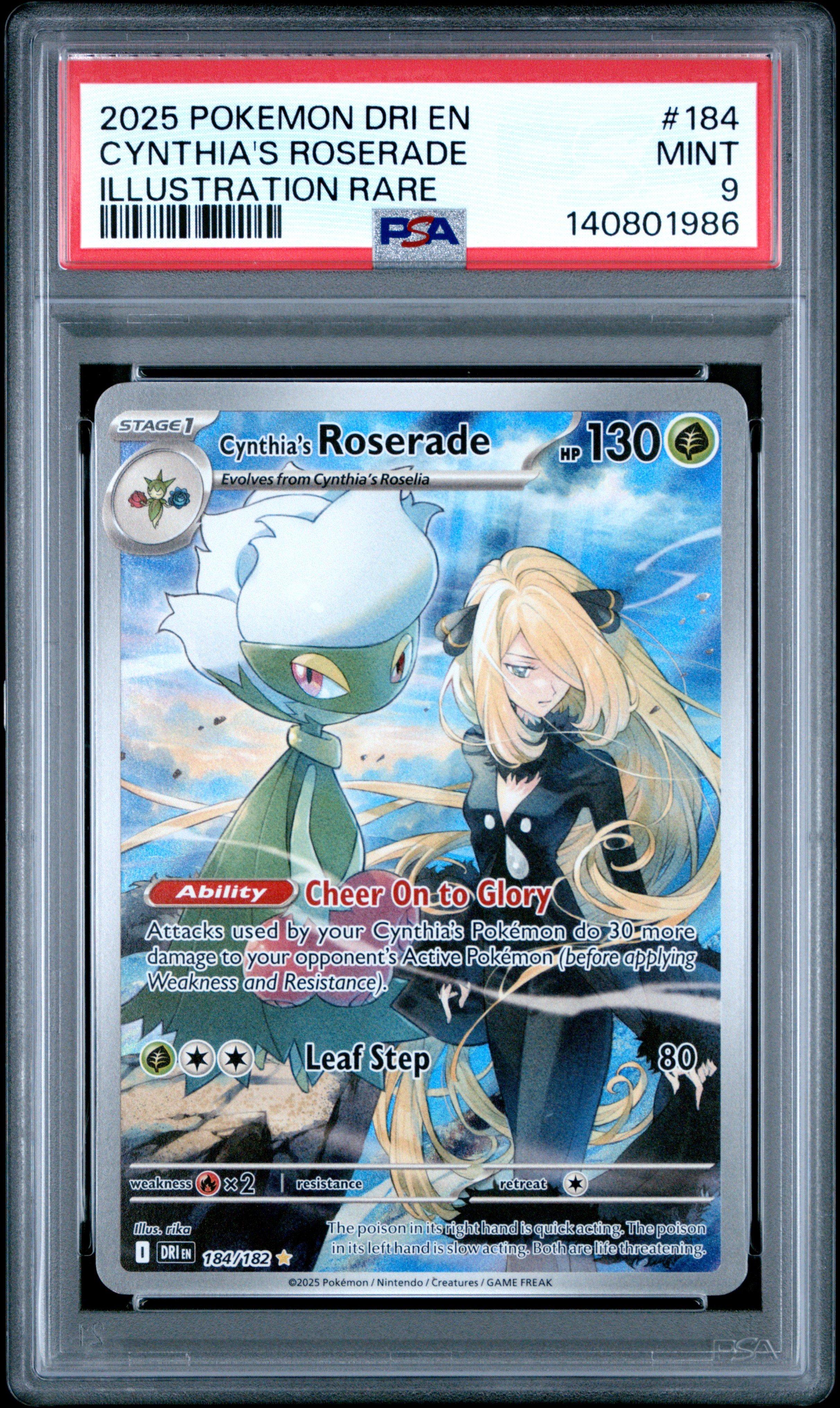2025 Pokemon Dri En-destined Rivals 184 Cynthia's Roserade