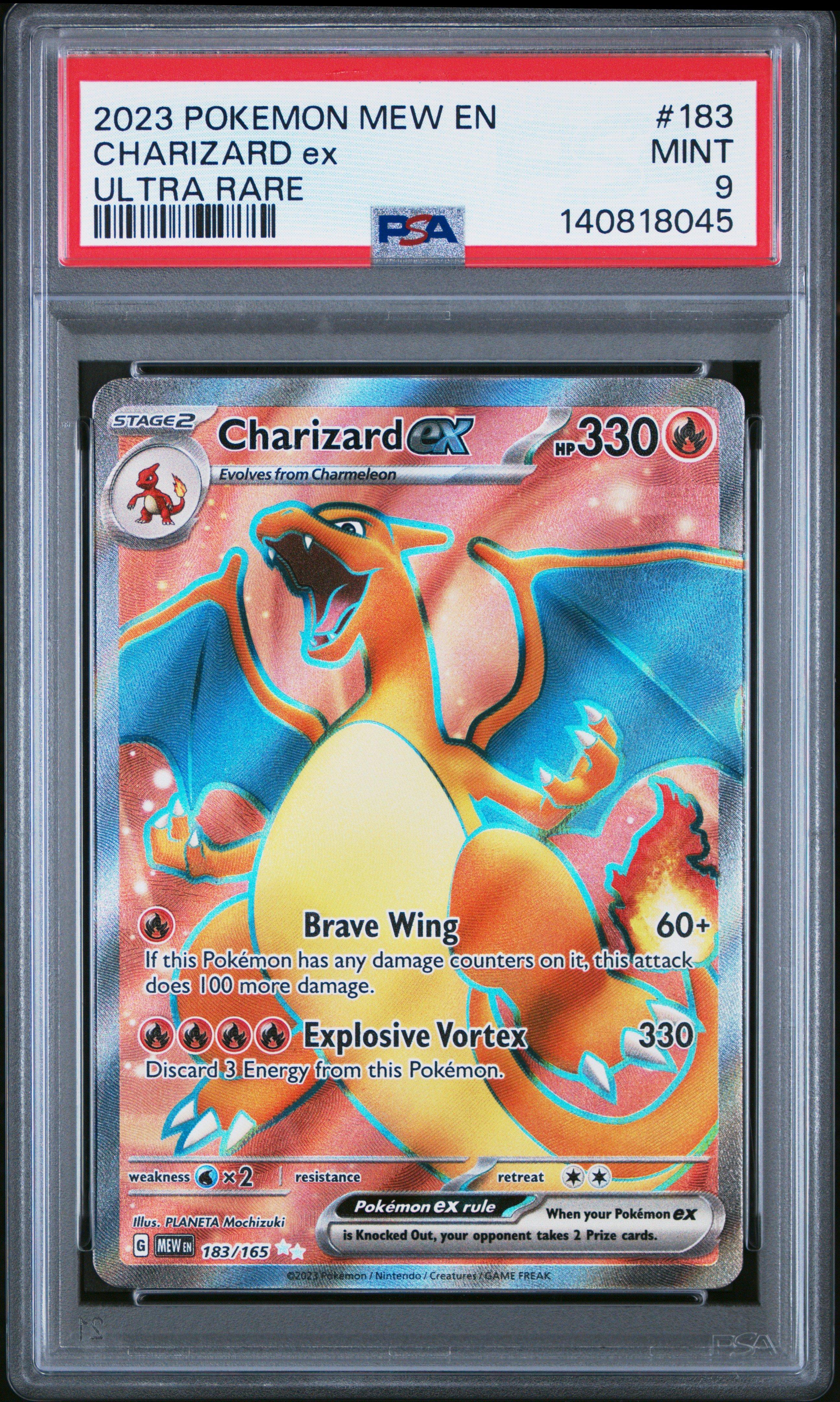 2023 Pokemon Mew En-151 183 Charizard Ex Ultra Rare PSA 9 Graded Card |  GameStop