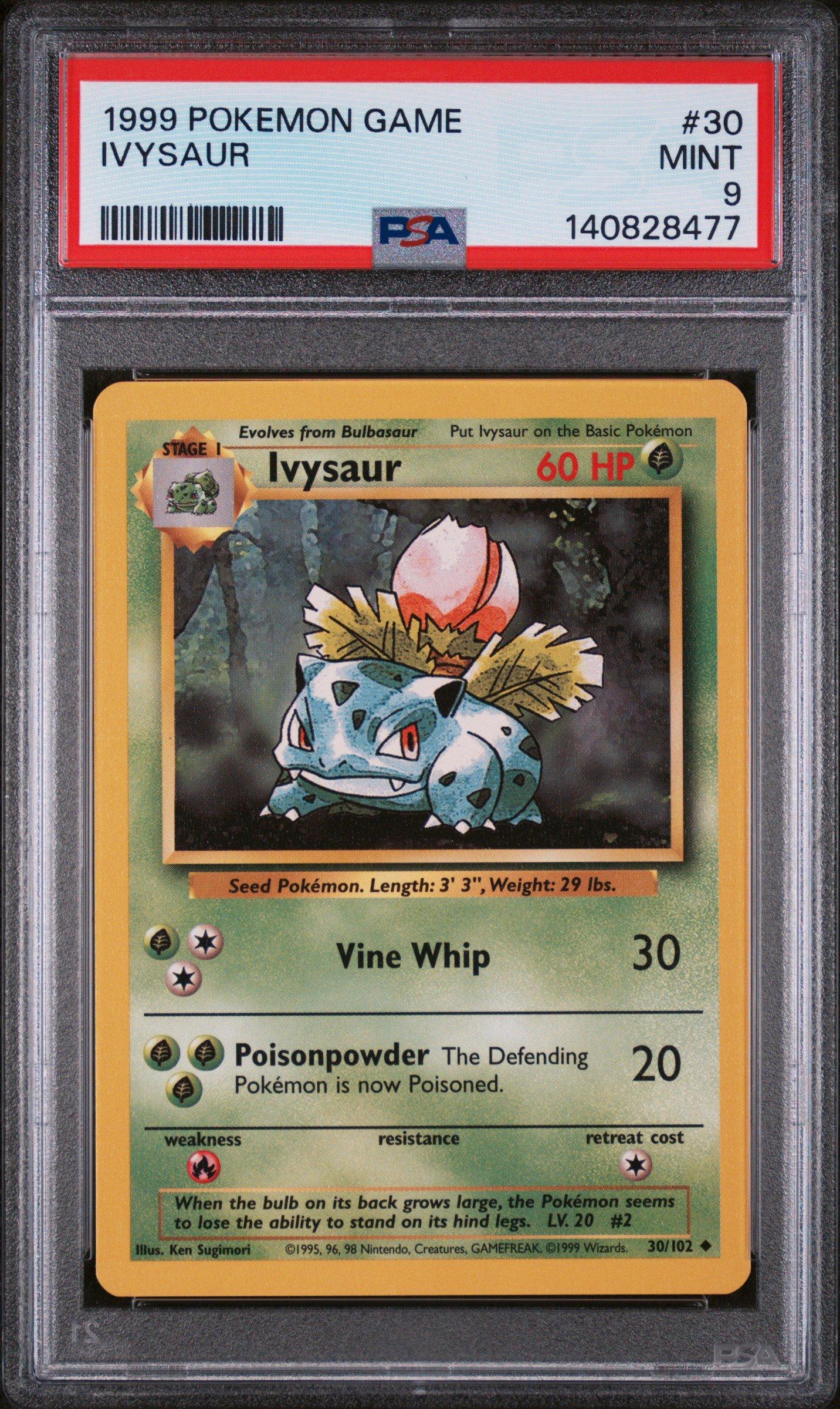 1999 Pokemon Game 30 Ivysaur PSA 9