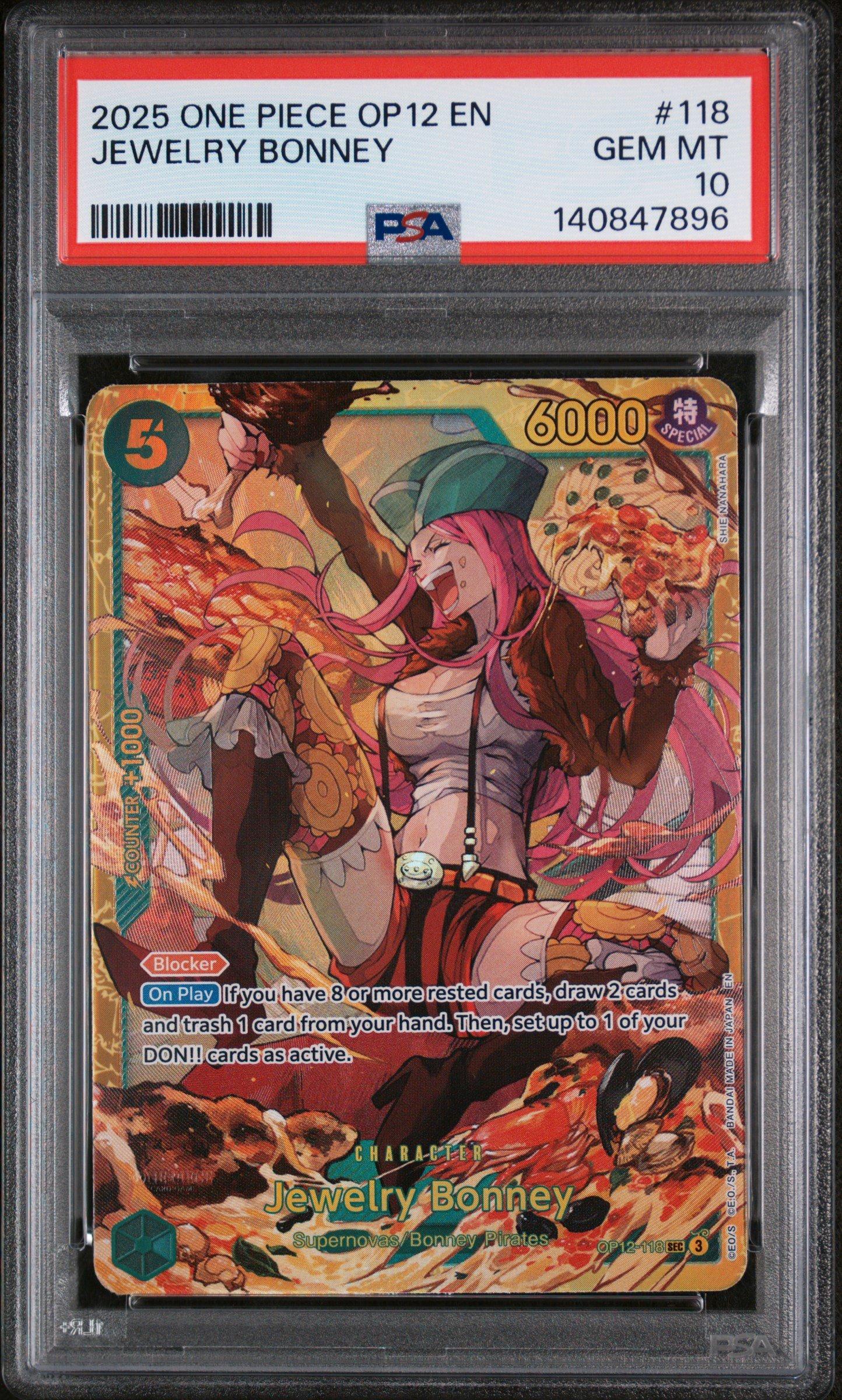 2025 One Piece Op12-legacy Of The Master 118 Jewelry Bonney PSA 10