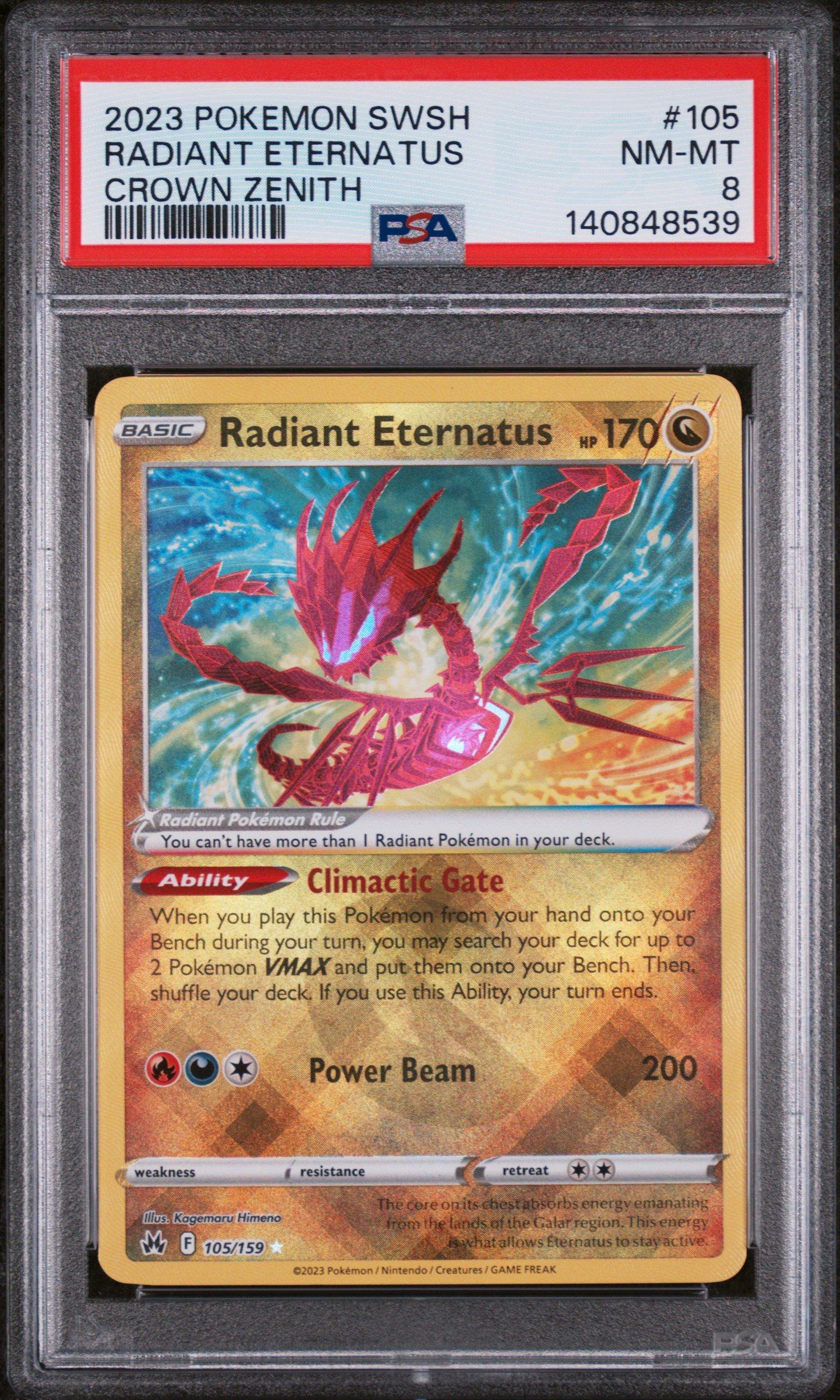 radiant eternatus pokemon card HOLO Radiant Eternatus 105/159 NM / M Crown Zenith Pokemon Card $2 Flat  Shipping