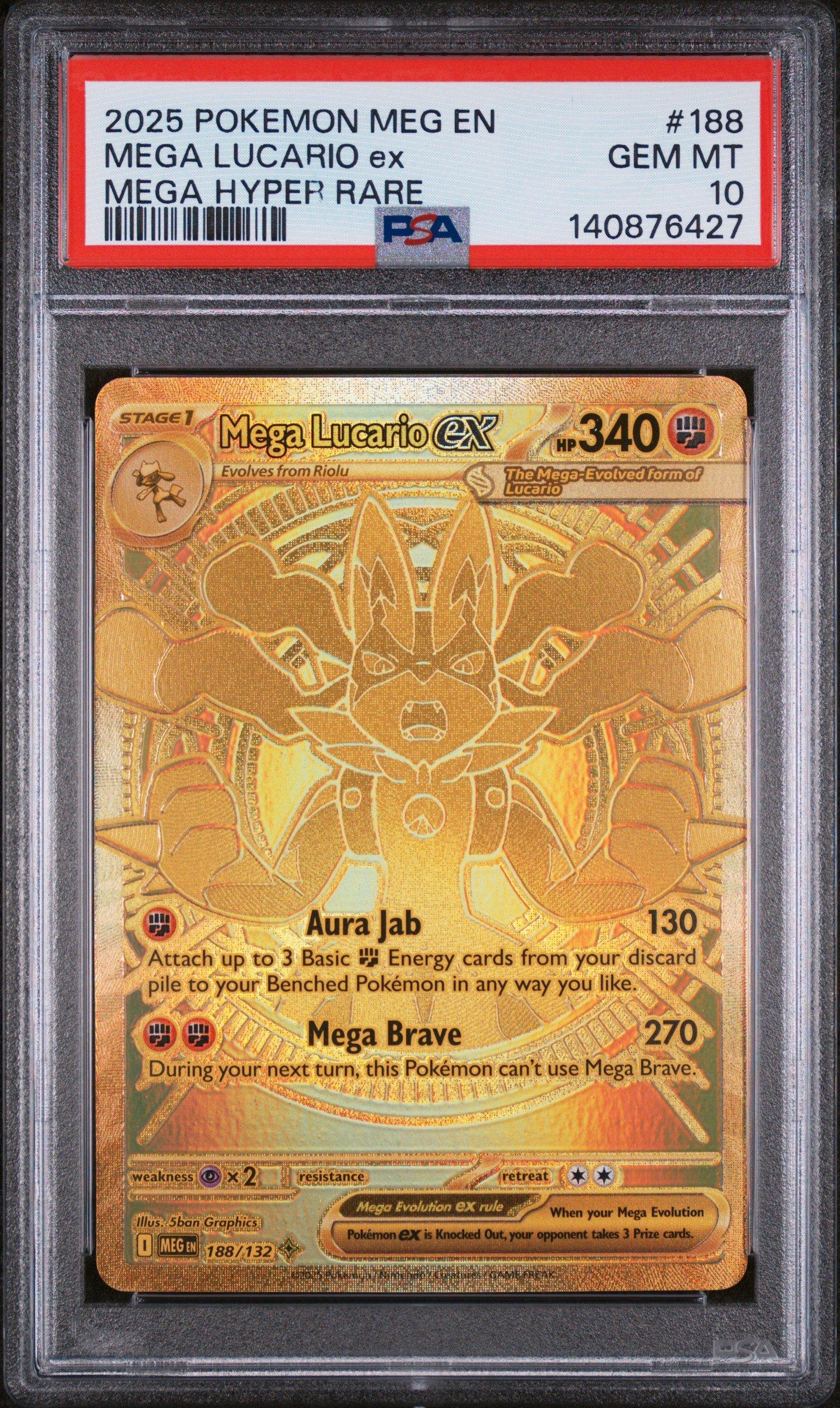 2025 Pokemon Meg En-mega Evolution 188 Mega Lucario Ex Mega Hyper