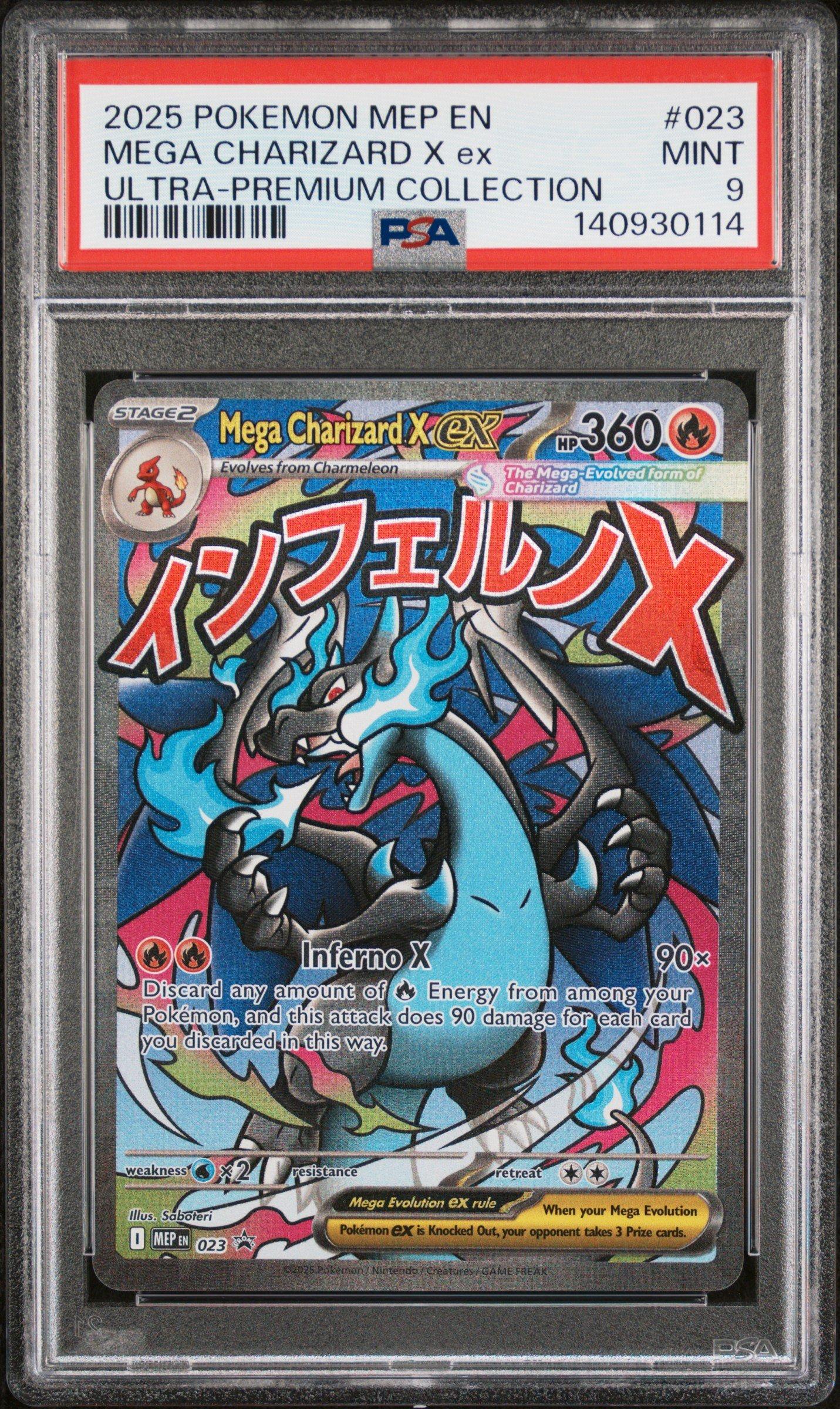 2025 Pokemon Mep En-me Black Star Promo 023 Mega Charizard X Ex