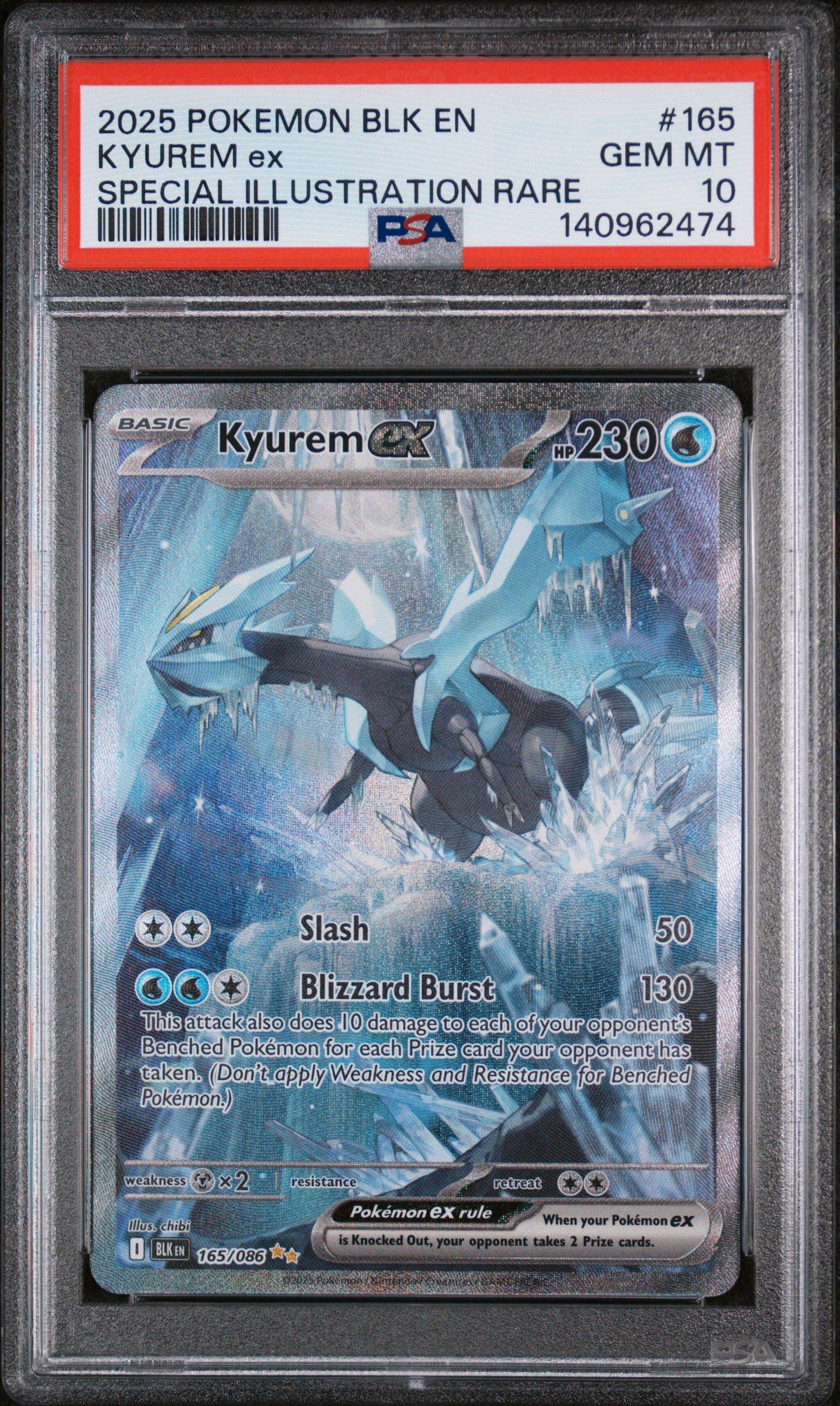 black pokemon cards price 2025 Pokemon Blk En-black Bolt 165 Kyurem Ex Special Illustration Rare PSA  10 Graded Card