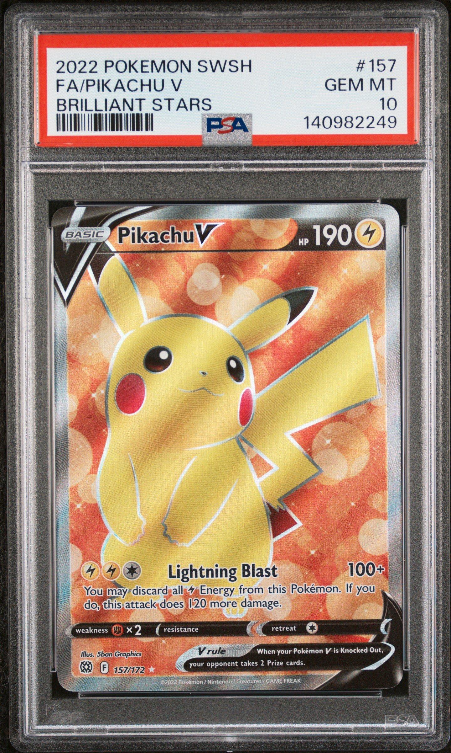 2022 Pokemon Sword & Shield Brilliant Stars 157 Full Art/pikachu V