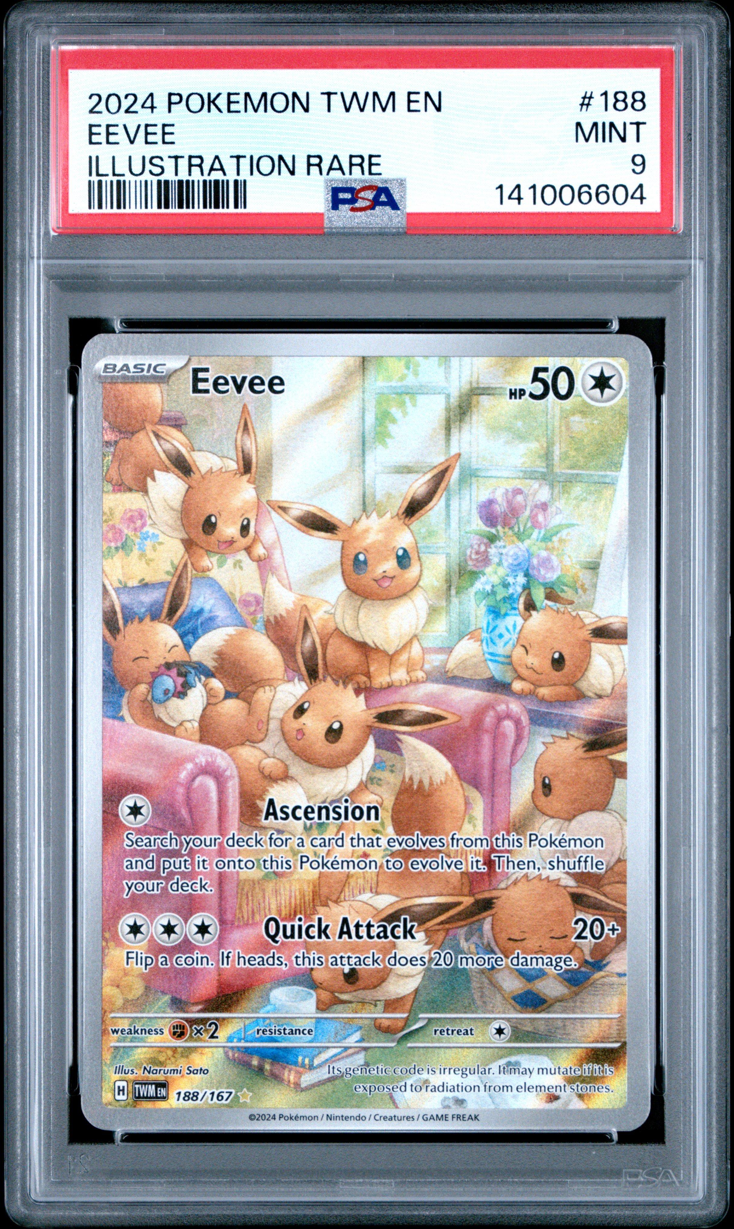2024 Pokemon Twm En-twilight Masquerade 188 Eevee Illustration