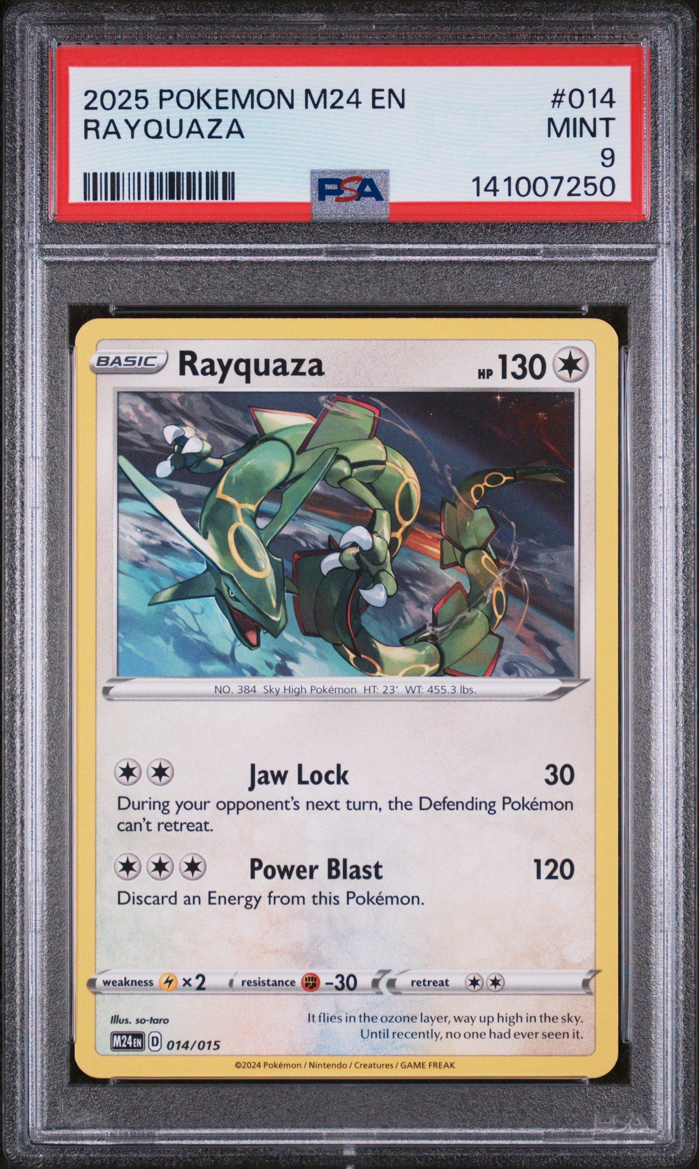 2025 Pokemon M24 En-mcdonald's Collection 014 Rayquaza PSA 9