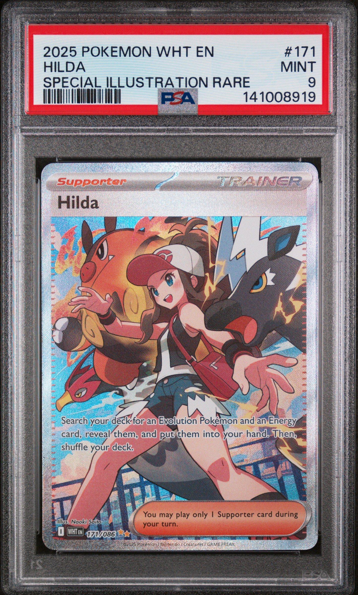 2025 Pokemon Wht En-white Flare 171 Hilda Special Illustration Rare PSA 9