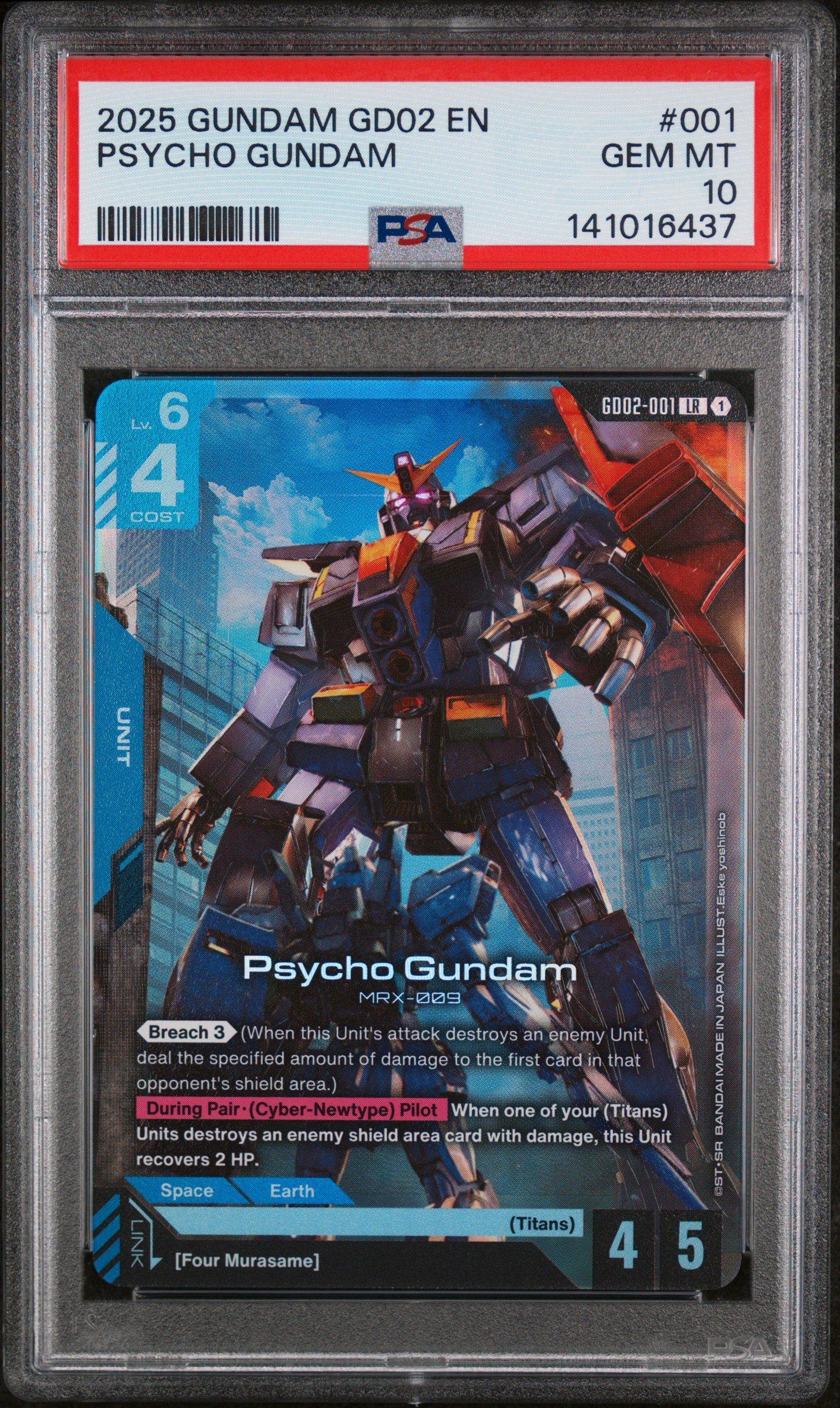 2025 GUNDAM JP #098 クワトロ・バジーナ PSA10 2025 Gundam Dual Impact 001 Psycho Gundam PSA 10 Graded Card