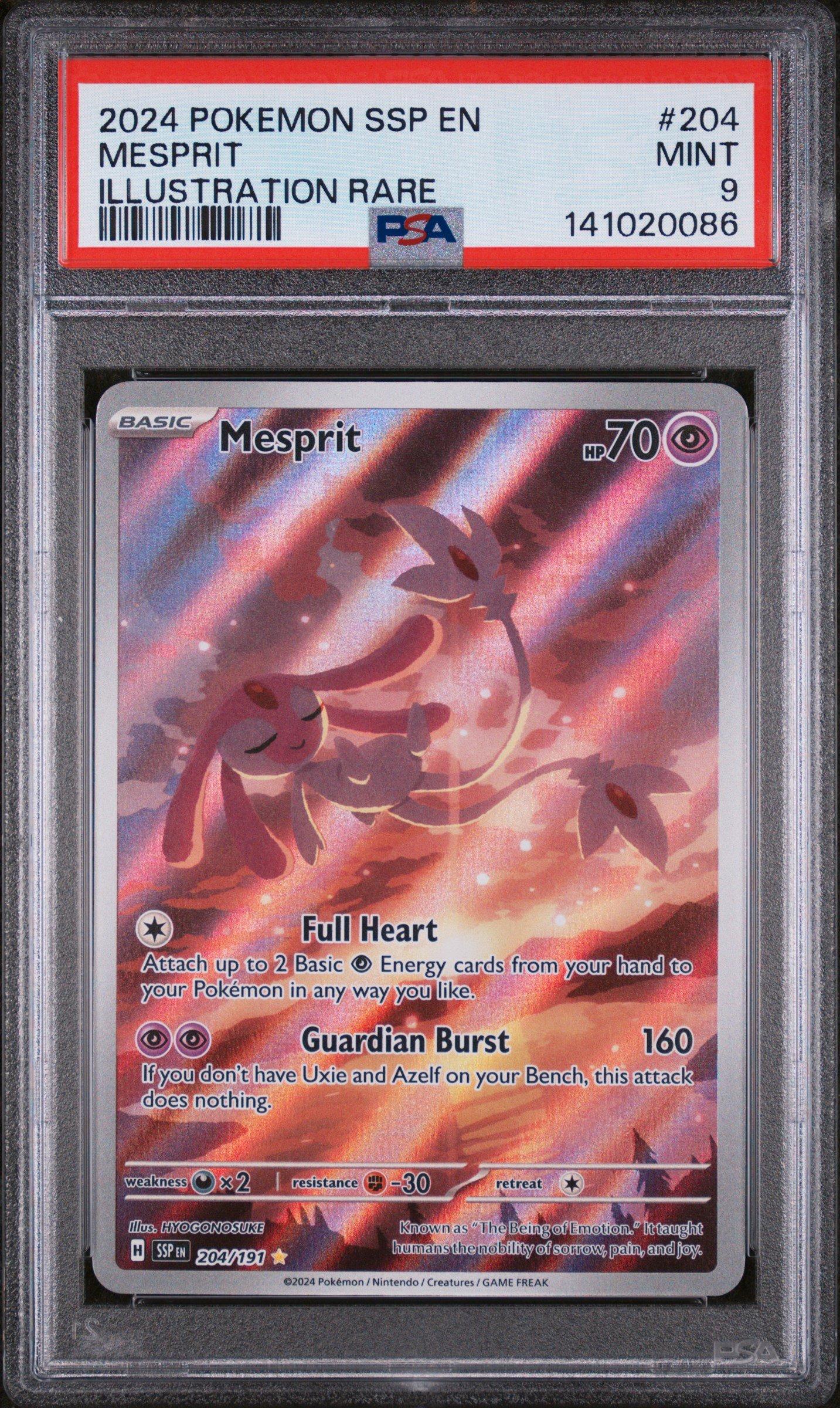 2024 Pokemon Ssp En-surging Sparks 204 Mesprit Illustration Rare