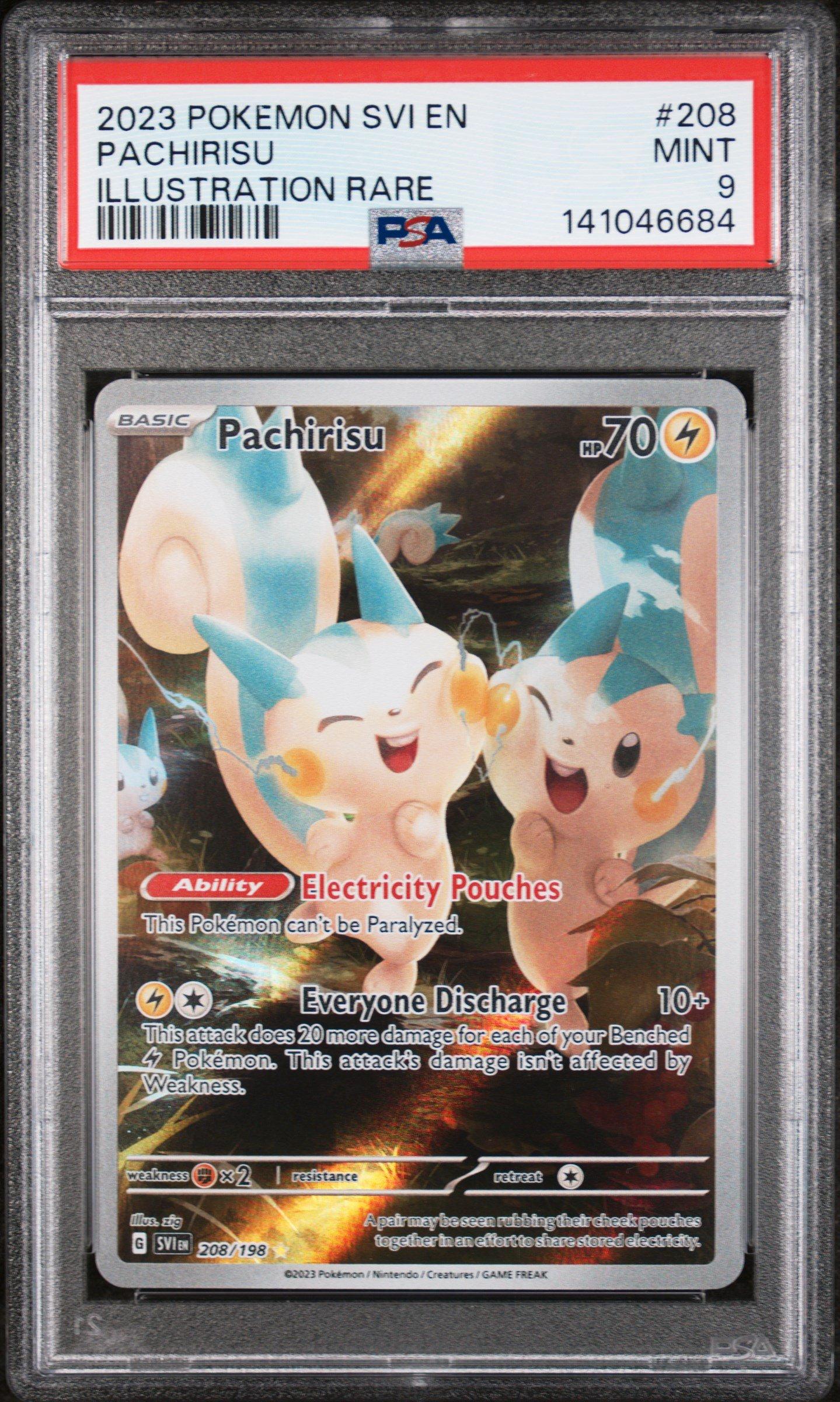 2023 Pokemon Svi En-scarlet & Violet 208 Pachirisu Illustration Rare PSA