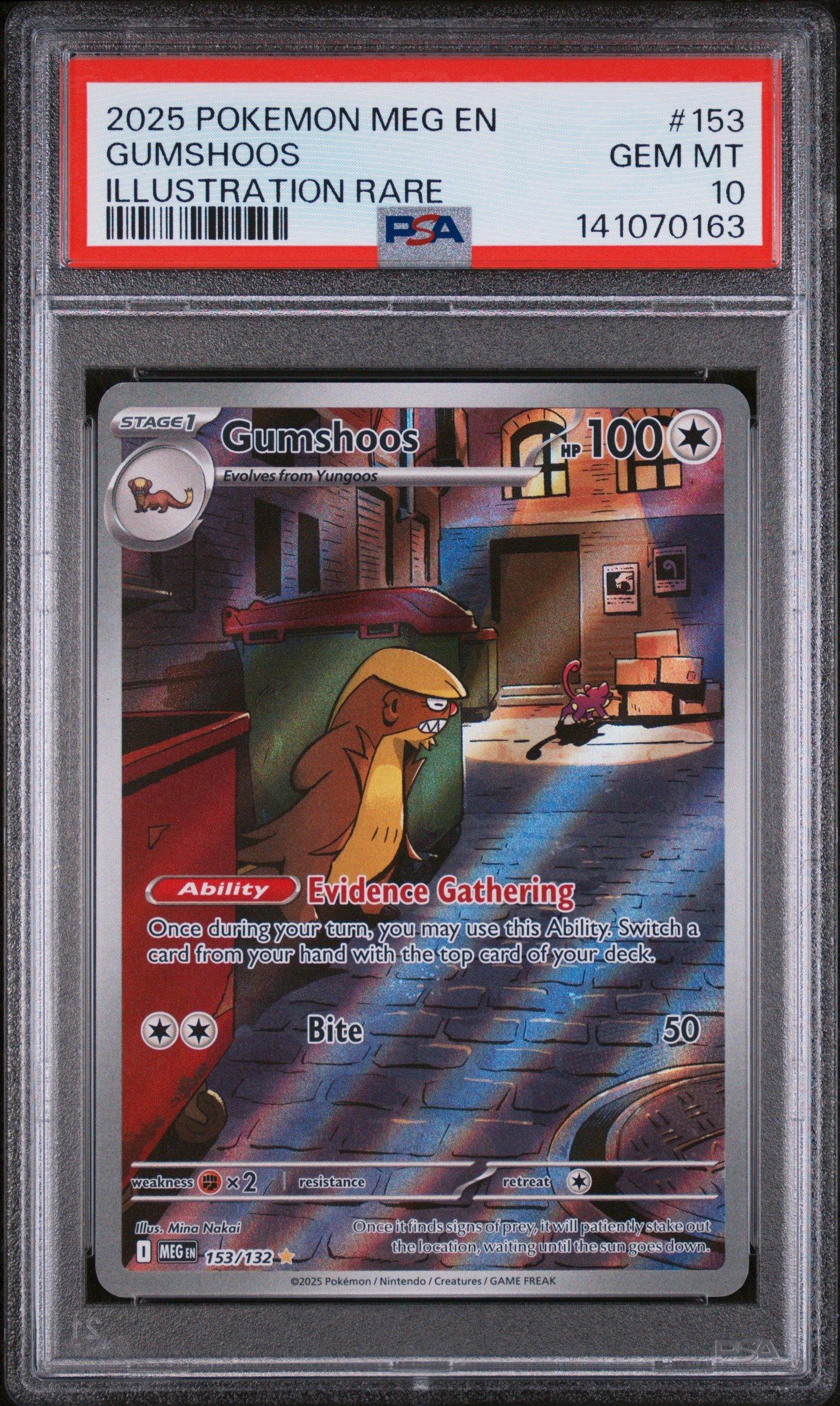 2025 Pokemon Meg En-mega Evolution 153 Gumshoos Illustration Rare