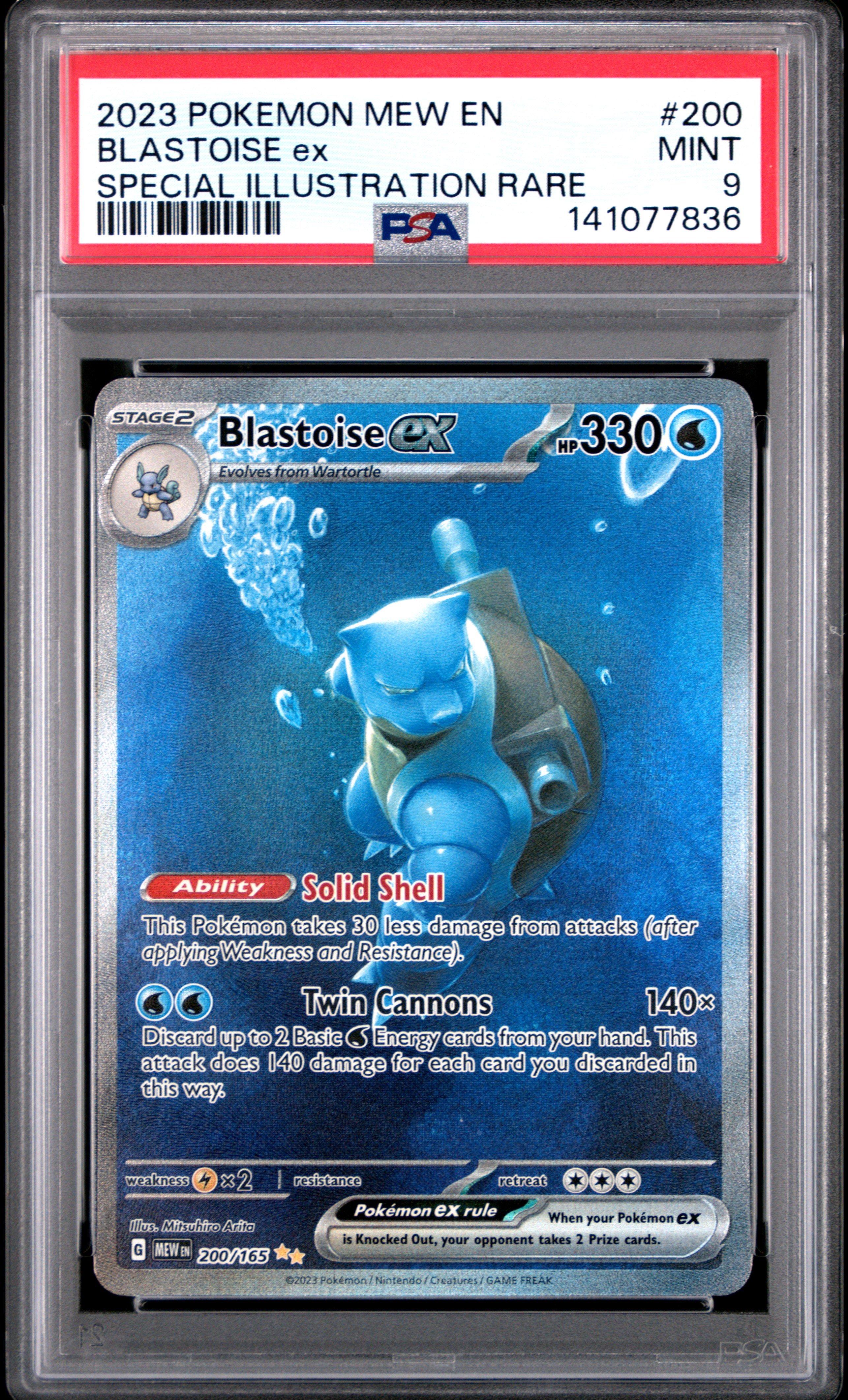 2023 Pokemon Mew En-151 200 Blastoise Ex Special Illustration Rare PSA 9