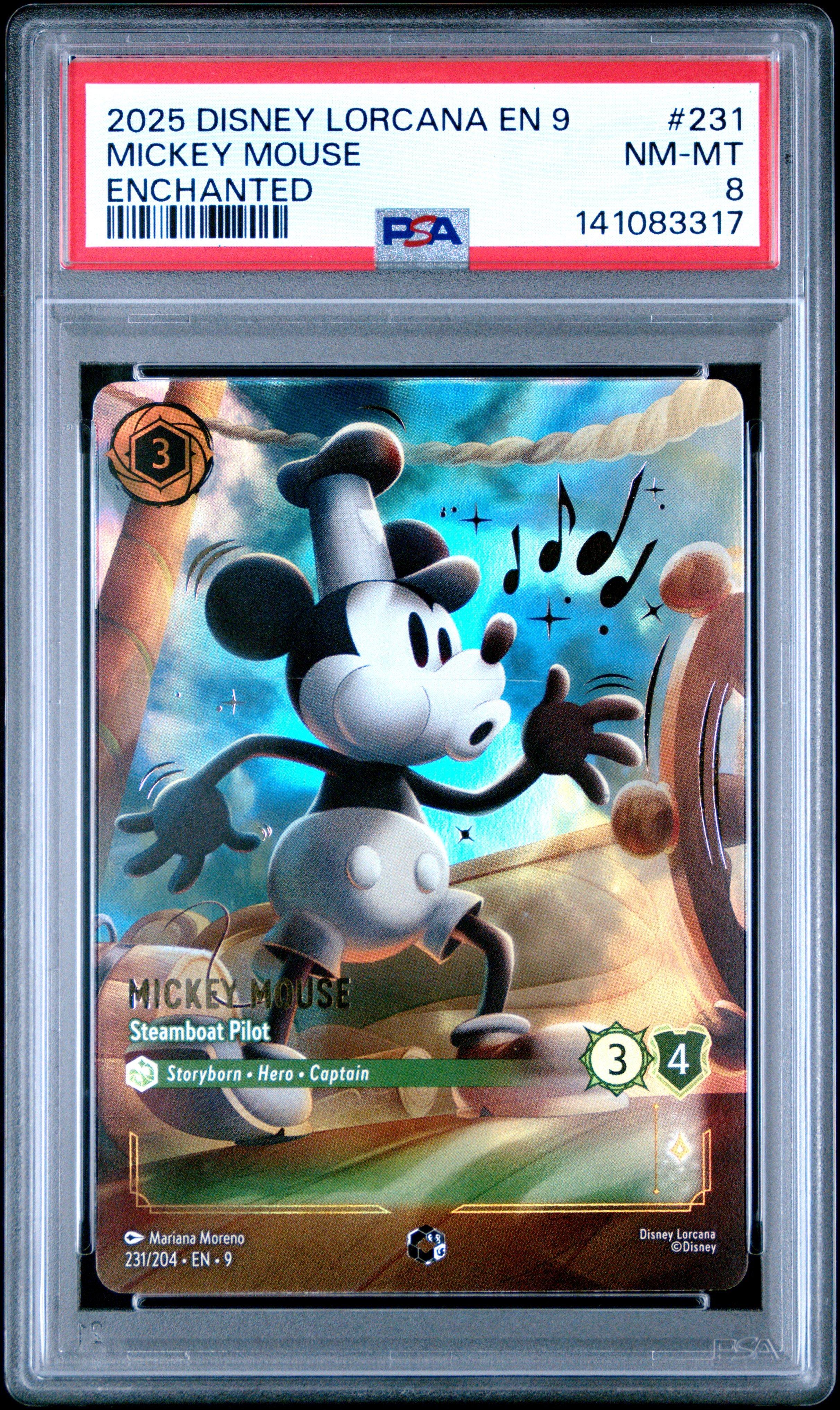 2025 Disney Lorcana En 9-fabled 231 Mickey Mouse - Steamboat Pilot
