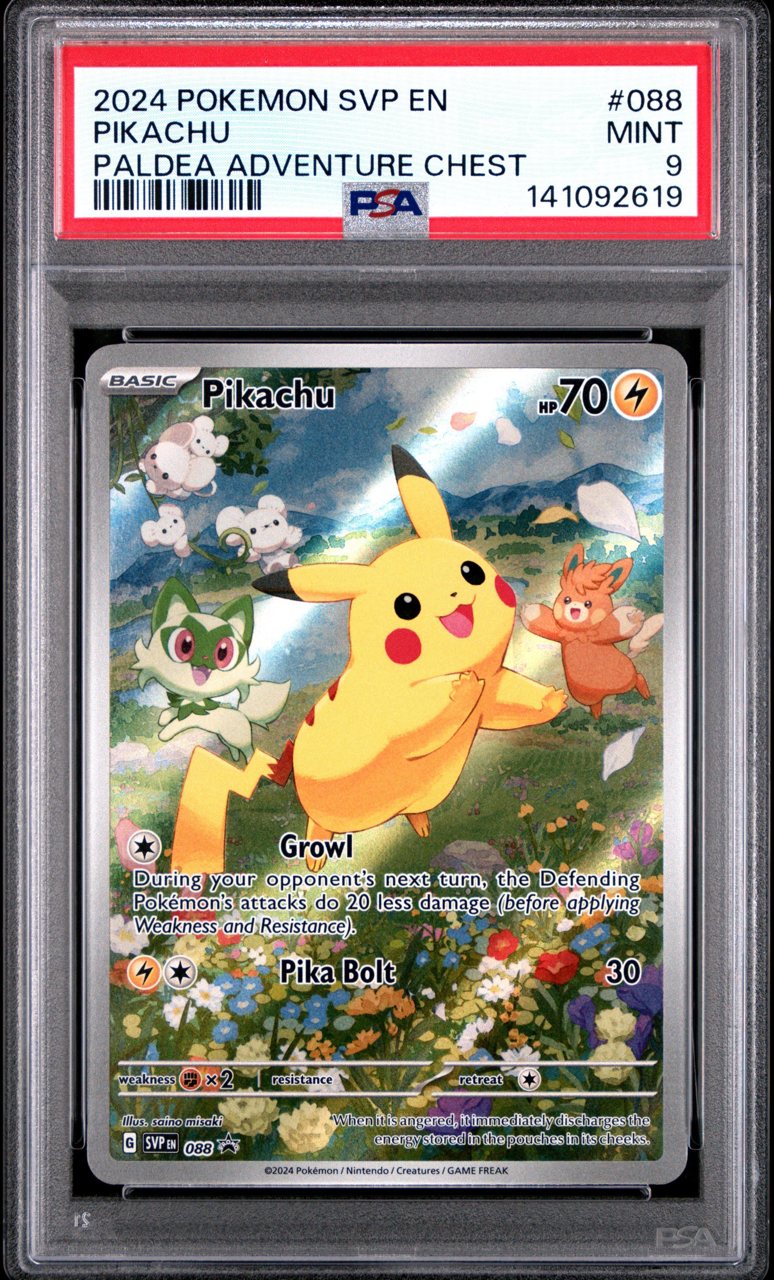 2024 Pokemon Svp En-sv Black Star Promo 088 Pikachu Paldea