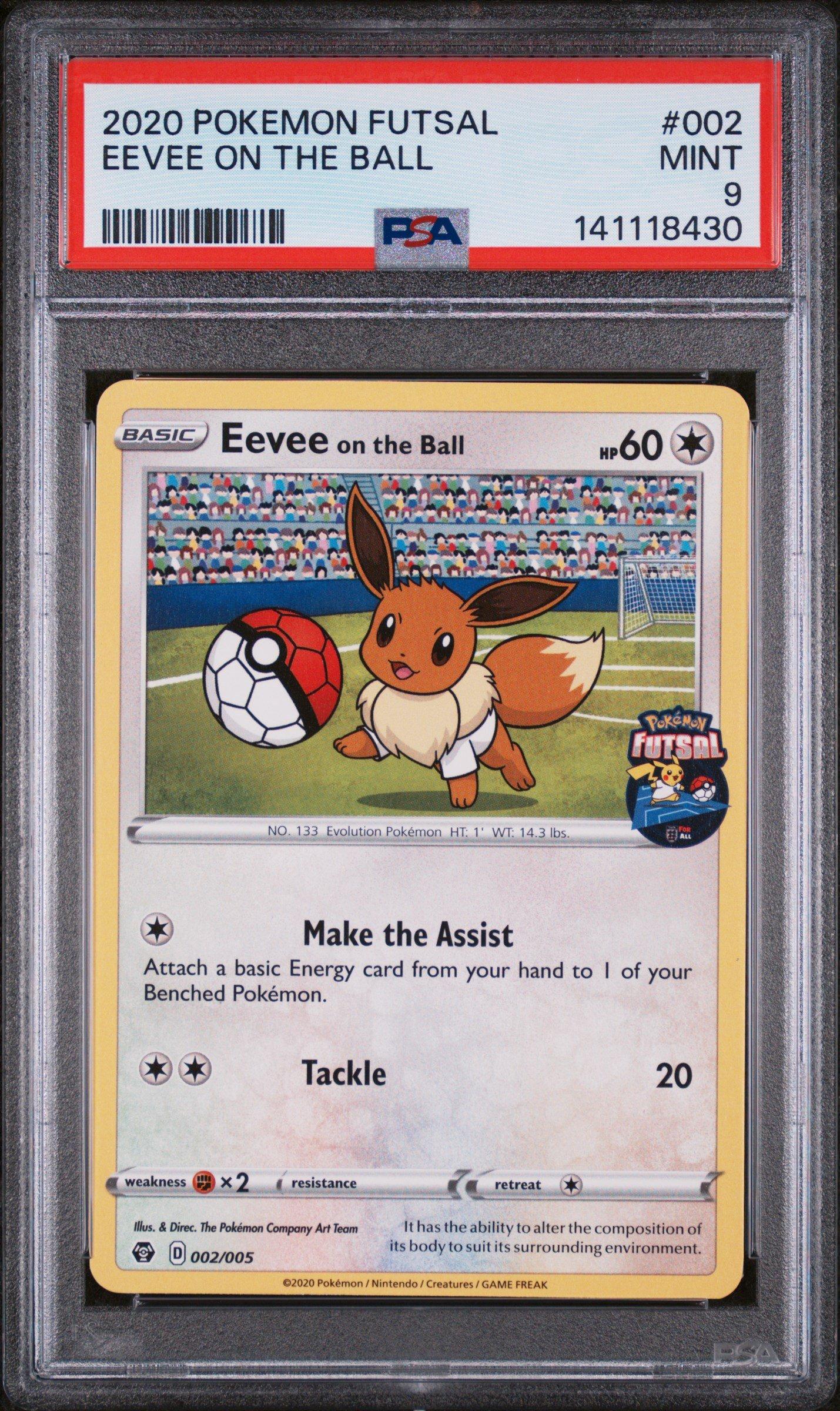 PSA8 イーブイ　Eevee on the Ball 2020 2020 Pokemon Futsal 002 Eevee On The Ball PSA 9 Graded Card | GameStop