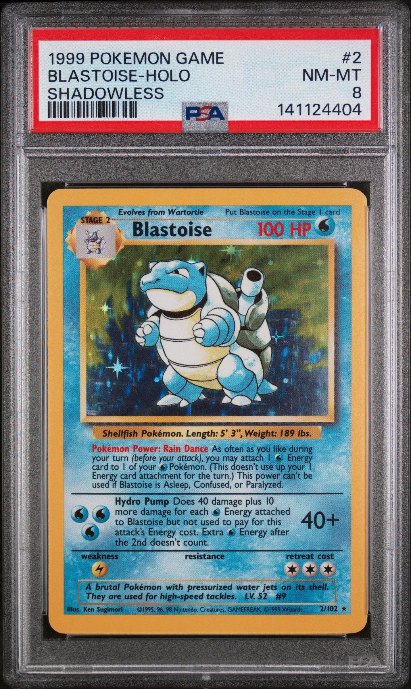 [PSA 8] BLASTOISE SHADOWLESS 2/102 カメックス 1999 Pokemon Game 2 Blastoise-holo Shadowless PSA 8 Graded Card