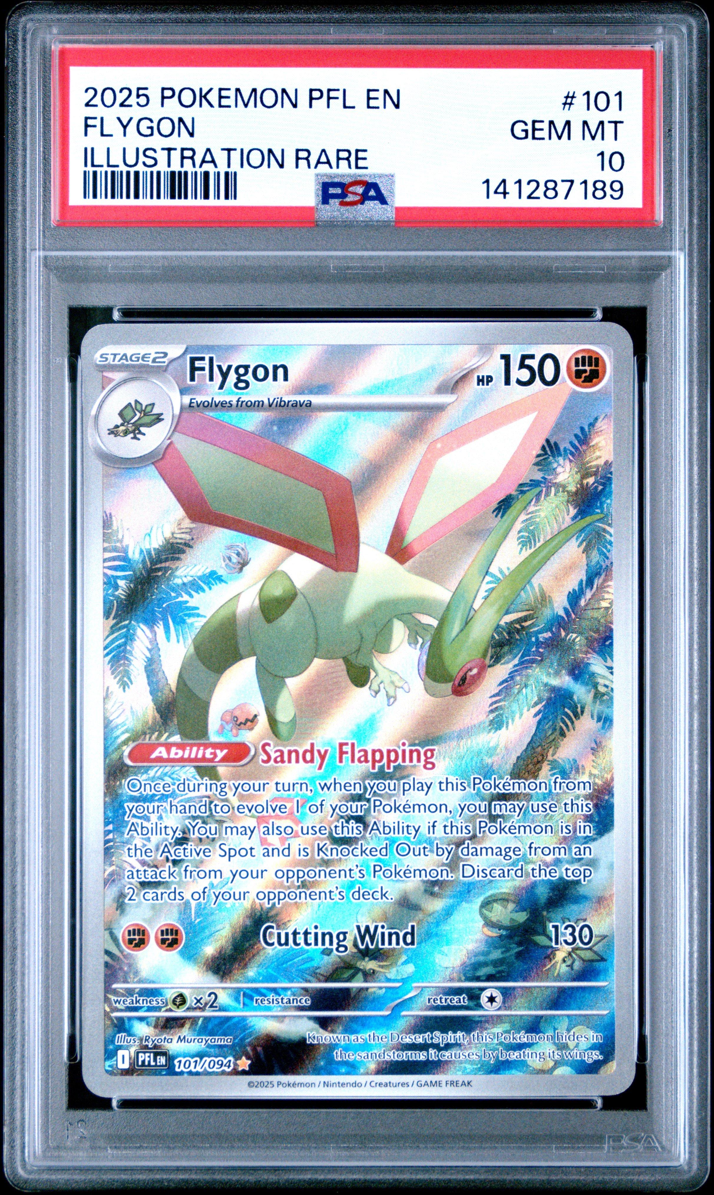 2025 Pokemon Pfl En-phantasmal Flames 101 Flygon Illustration Rare