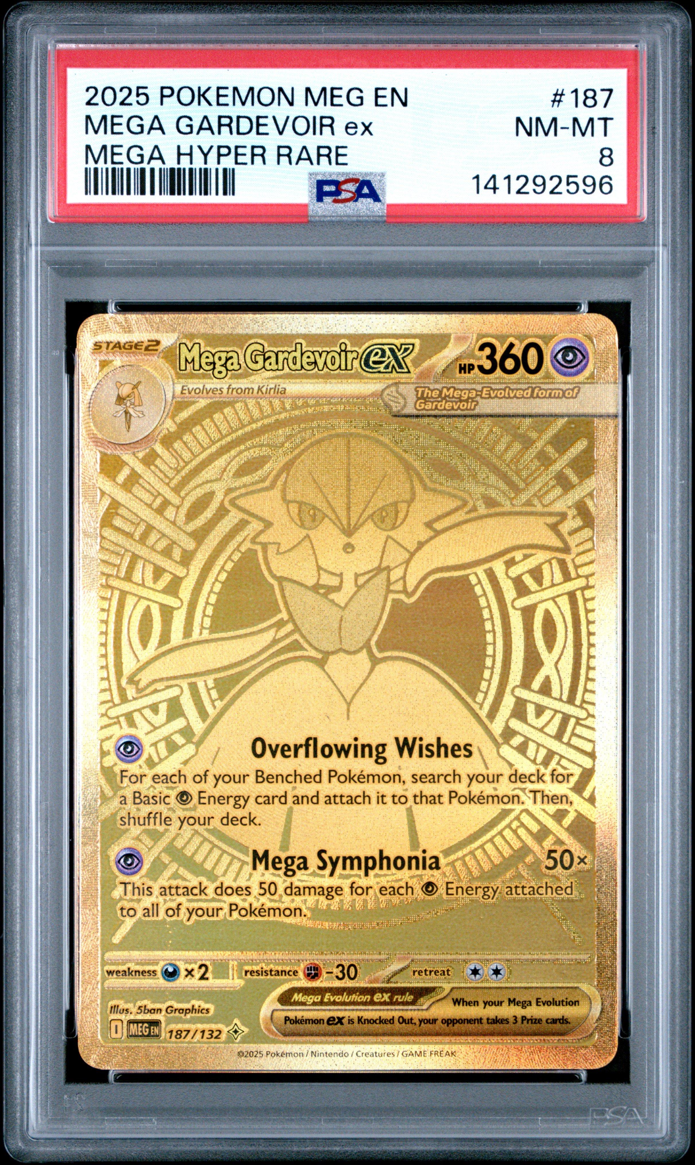 2025 Pokemon Meg En-mega Evolution 187 Mega Gardevoir Ex Mega