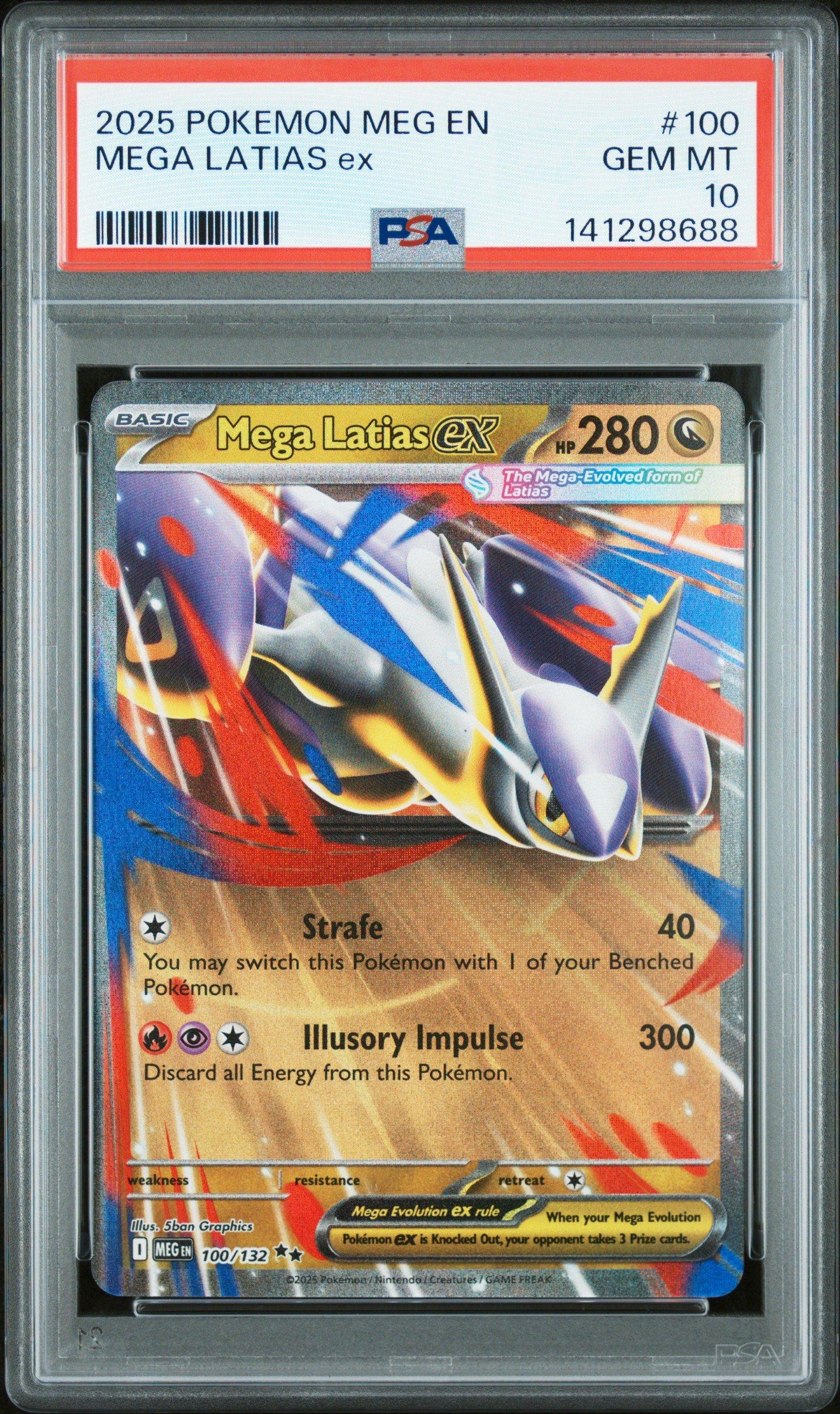 2025 Pokemon Meg En-mega Evolution 100 Mega Latias Ex PSA 10