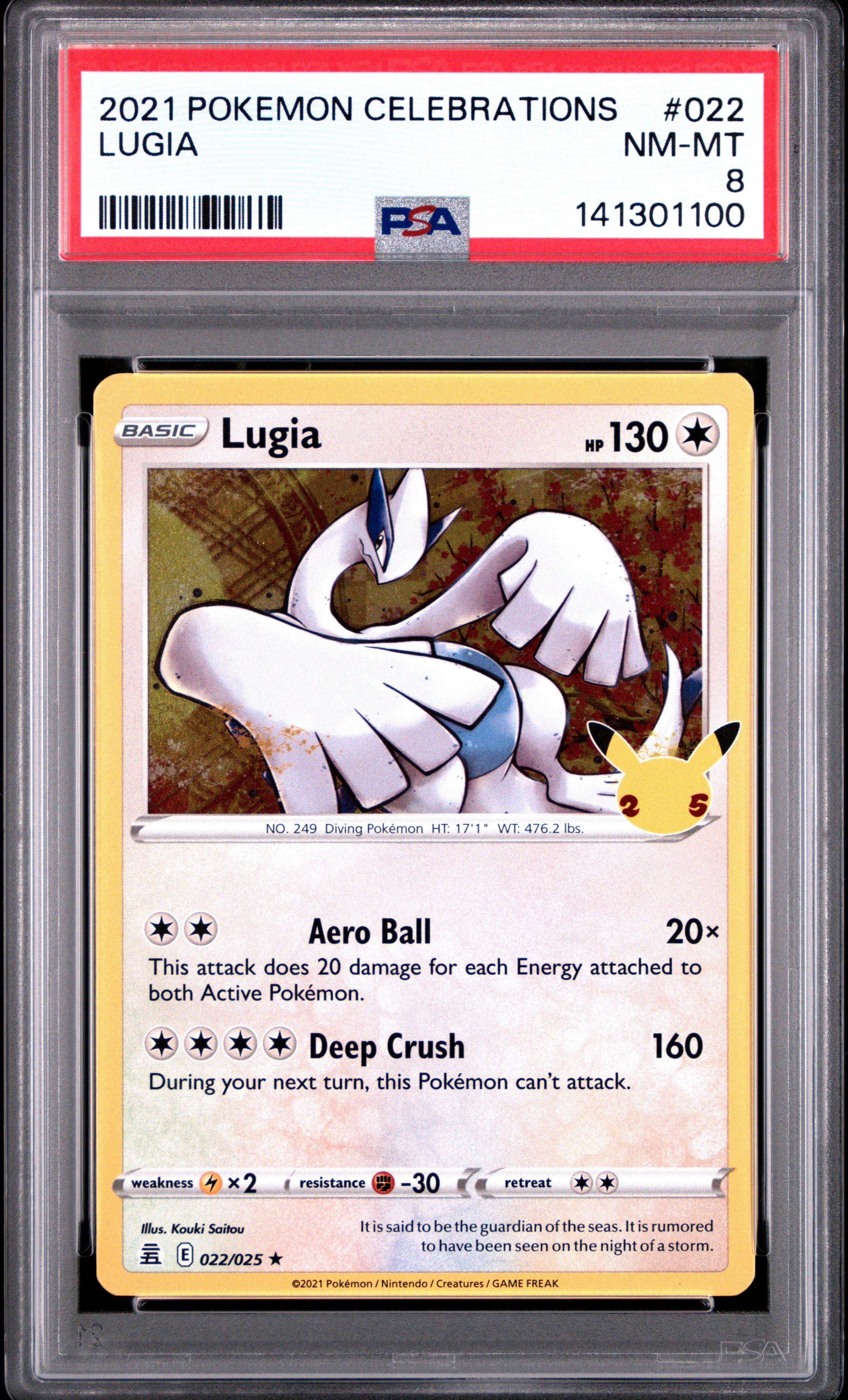 2021 Pokemon Celebrations 022 Lugia PSA 8 Graded Card | GameStop