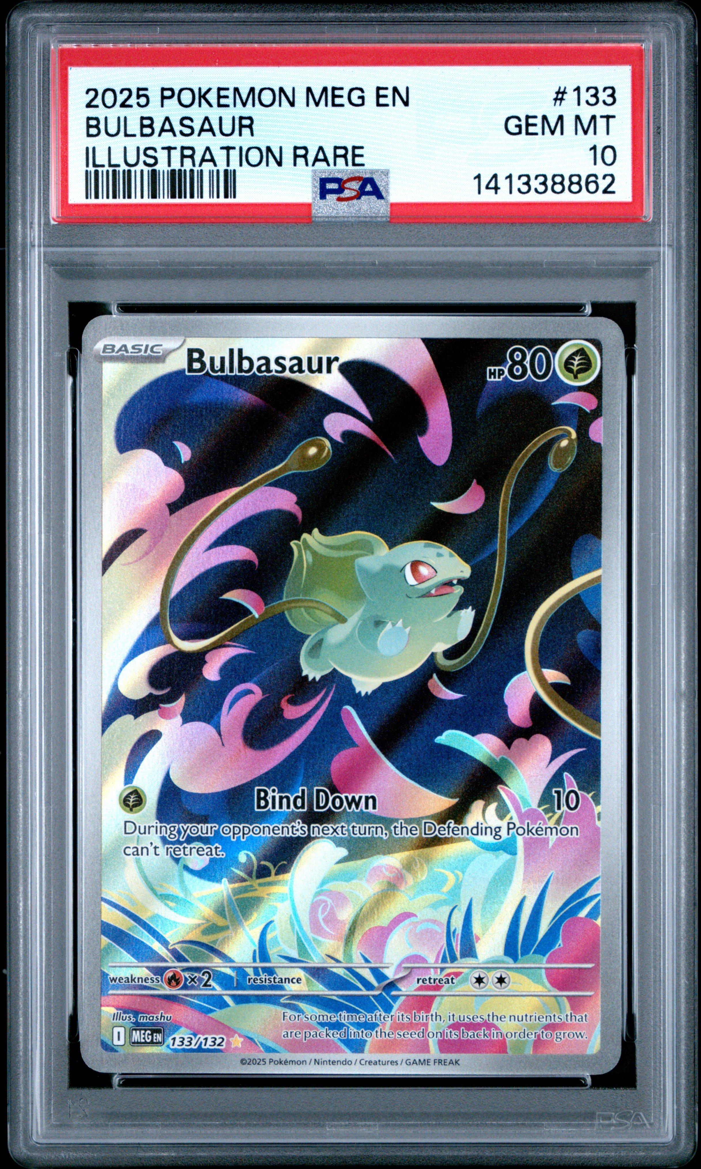 2025 Pokemon Meg En-mega Evolution 133 Bulbasaur Illustration Rare