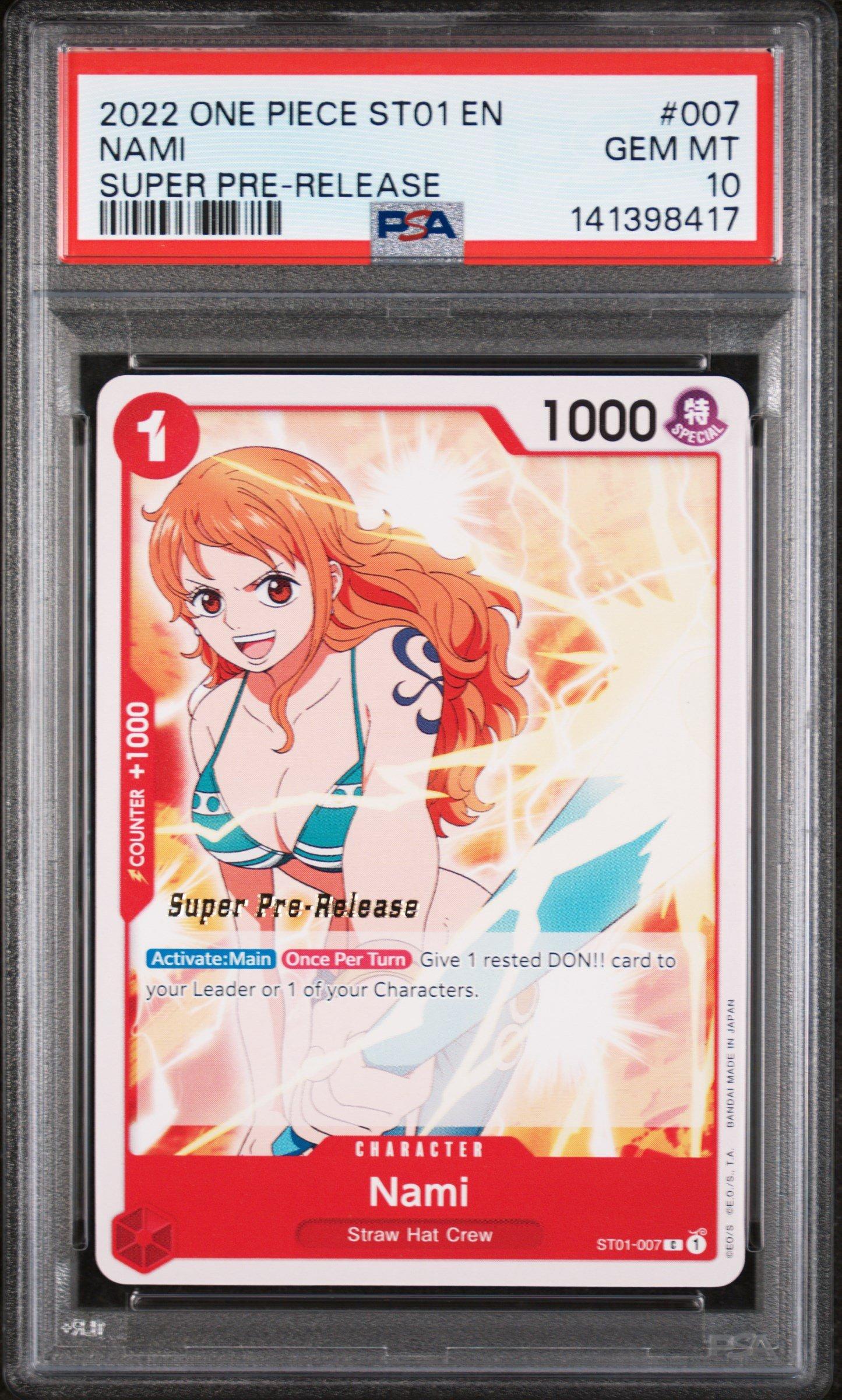 2022 One Piece Starter Deck St01-straw Hat Crew 007 Nami Super Pre