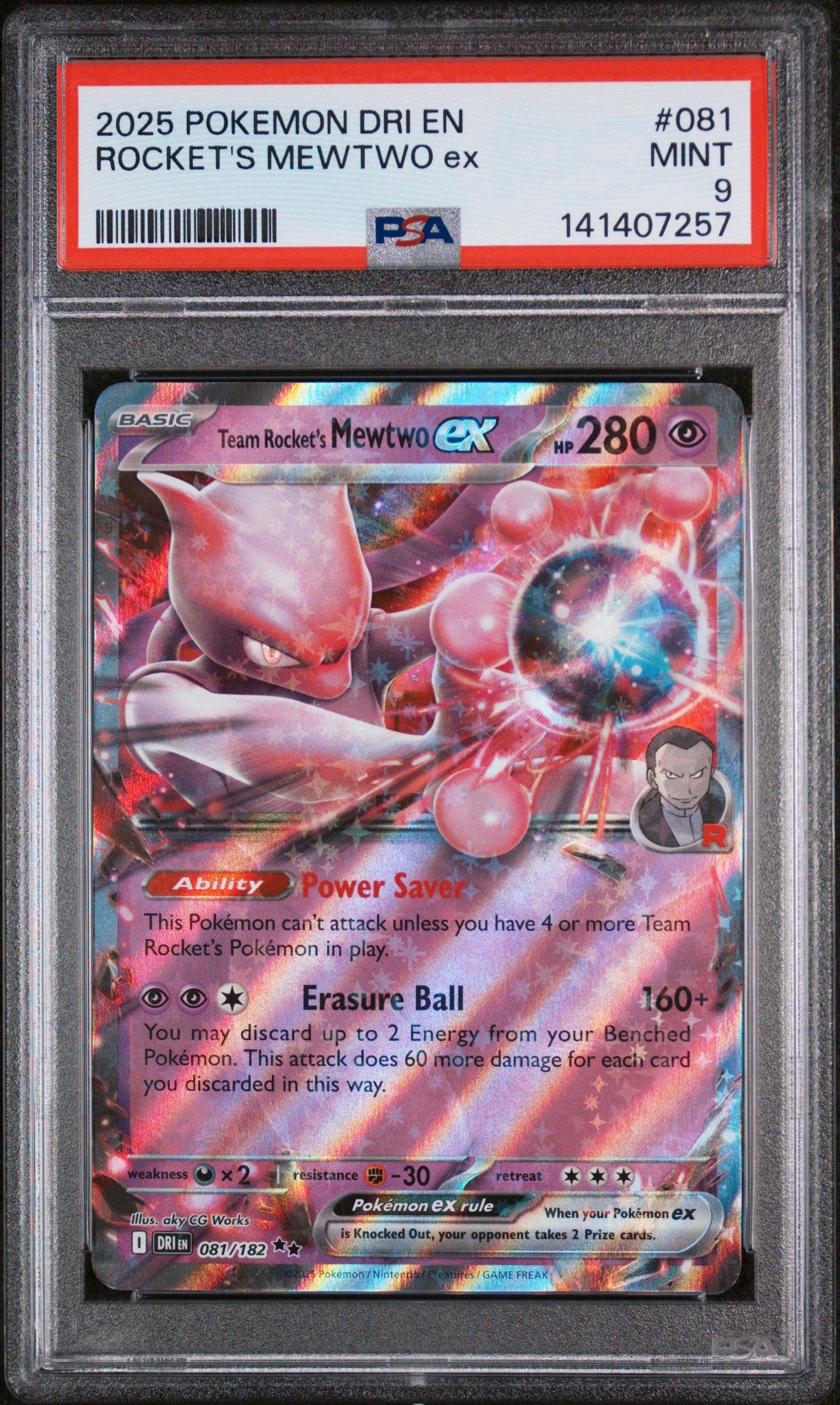2025 Pokemon Dri En-destined Rivals 081 Team Rocket's Mewtwo Ex