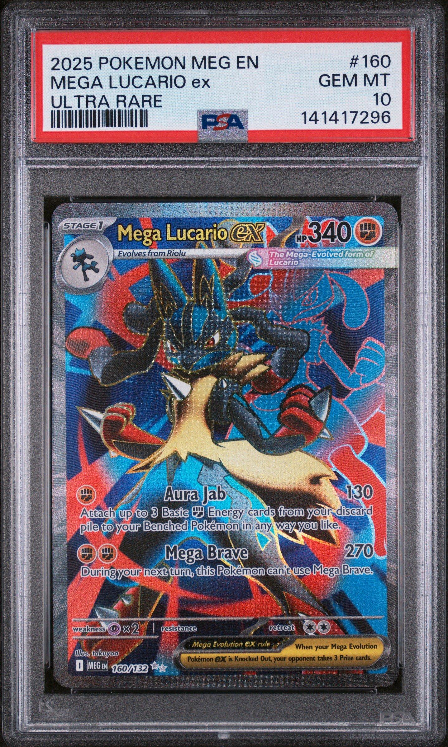 2025 Pokemon Meg En-mega Evolution 160 Mega Lucario Ex Ultra Rare