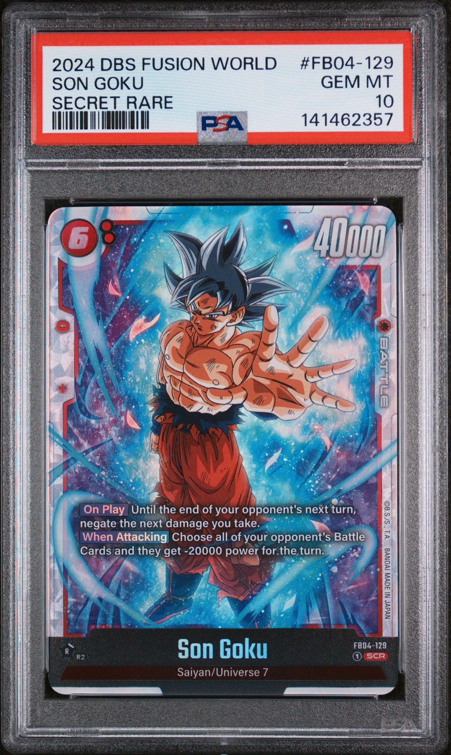 2024 Dragon Ball Super Card Game Fusion World Ultra Limit Fb04-129 Son Goku Secret  Rare PSA 10 Graded Card | GameStop
