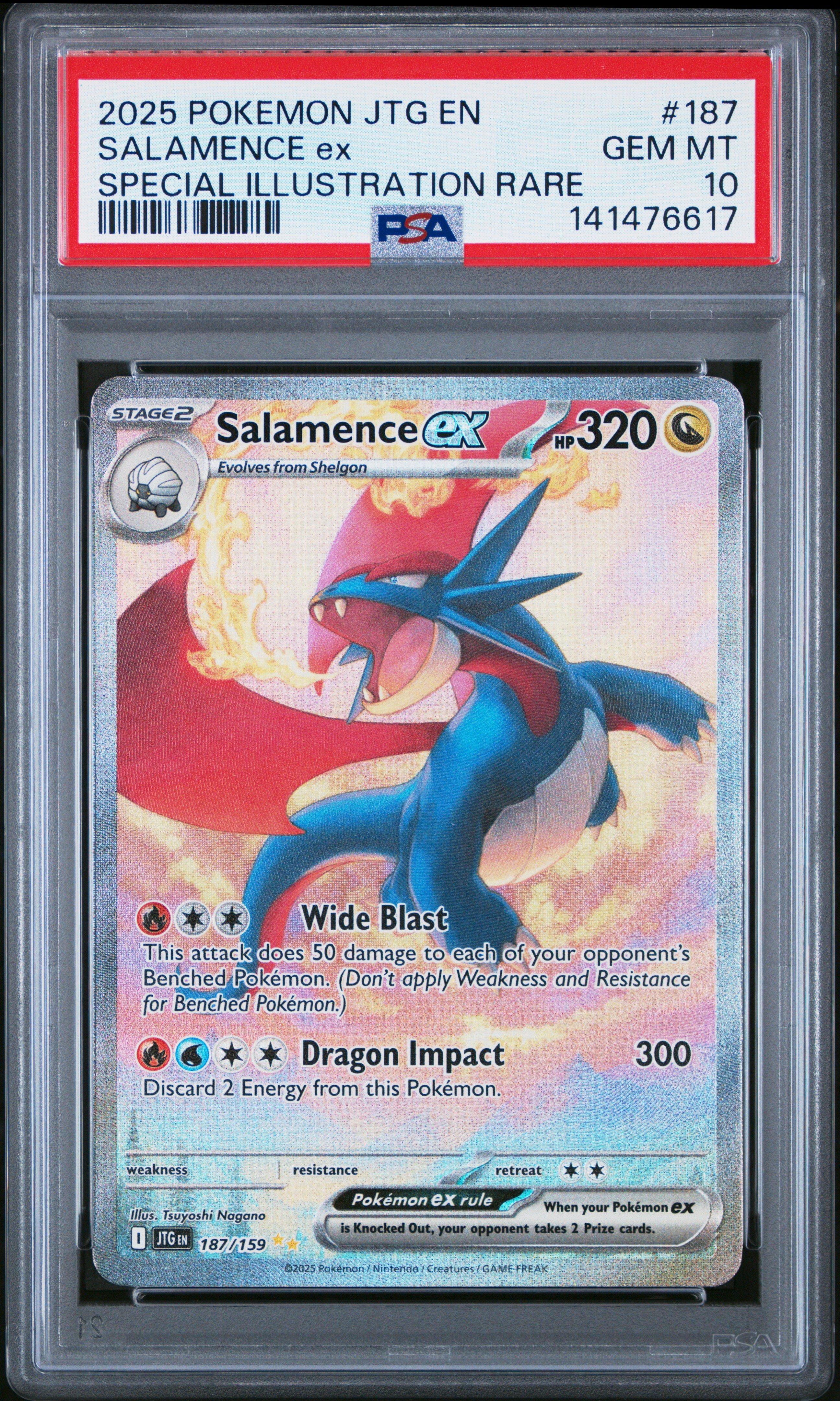 2025 Pokemon Jtg En-journey Together 187 Salamence Ex Special