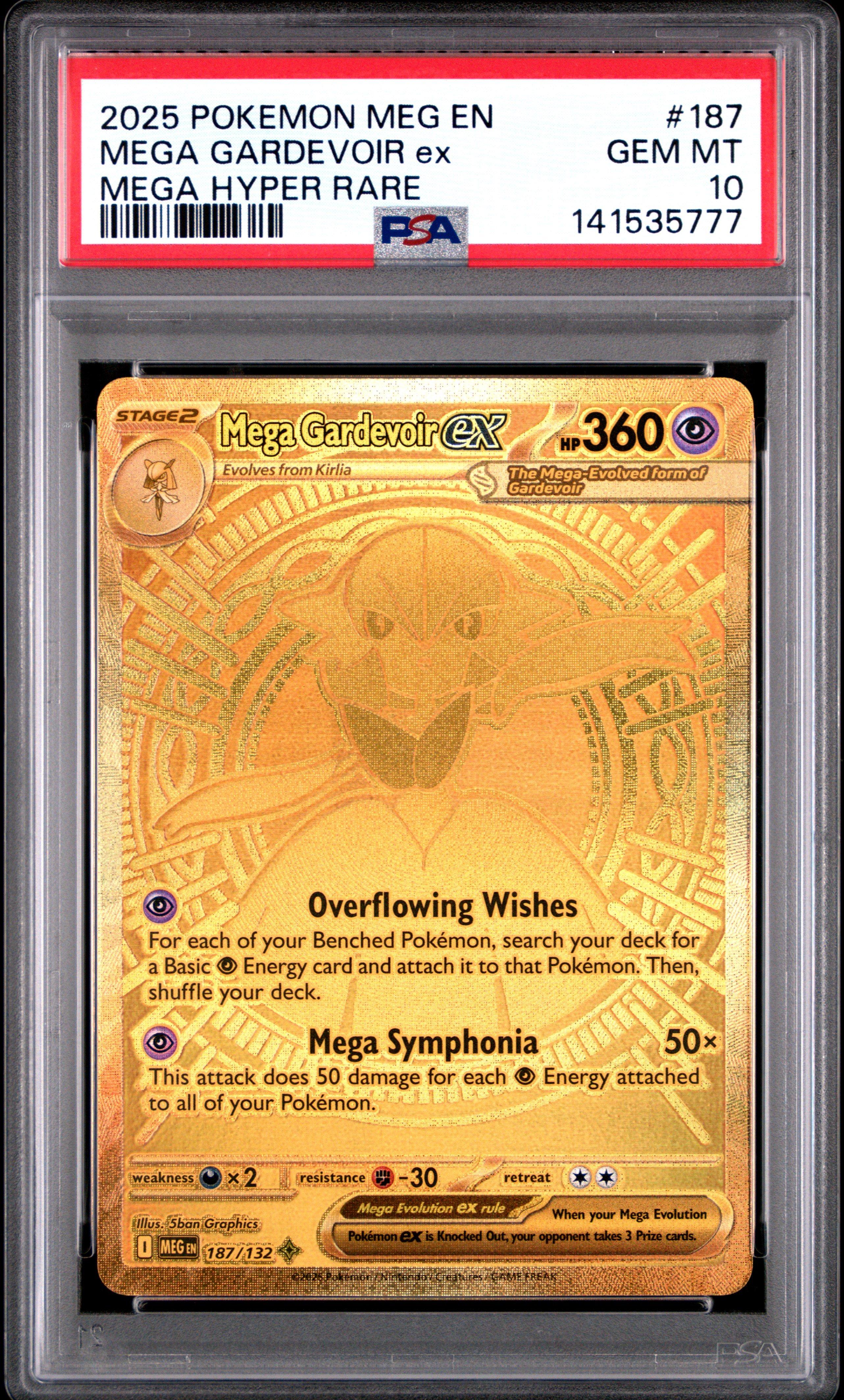 2025 Pokemon Meg En-mega Evolution 187 Mega Gardevoir Ex Mega