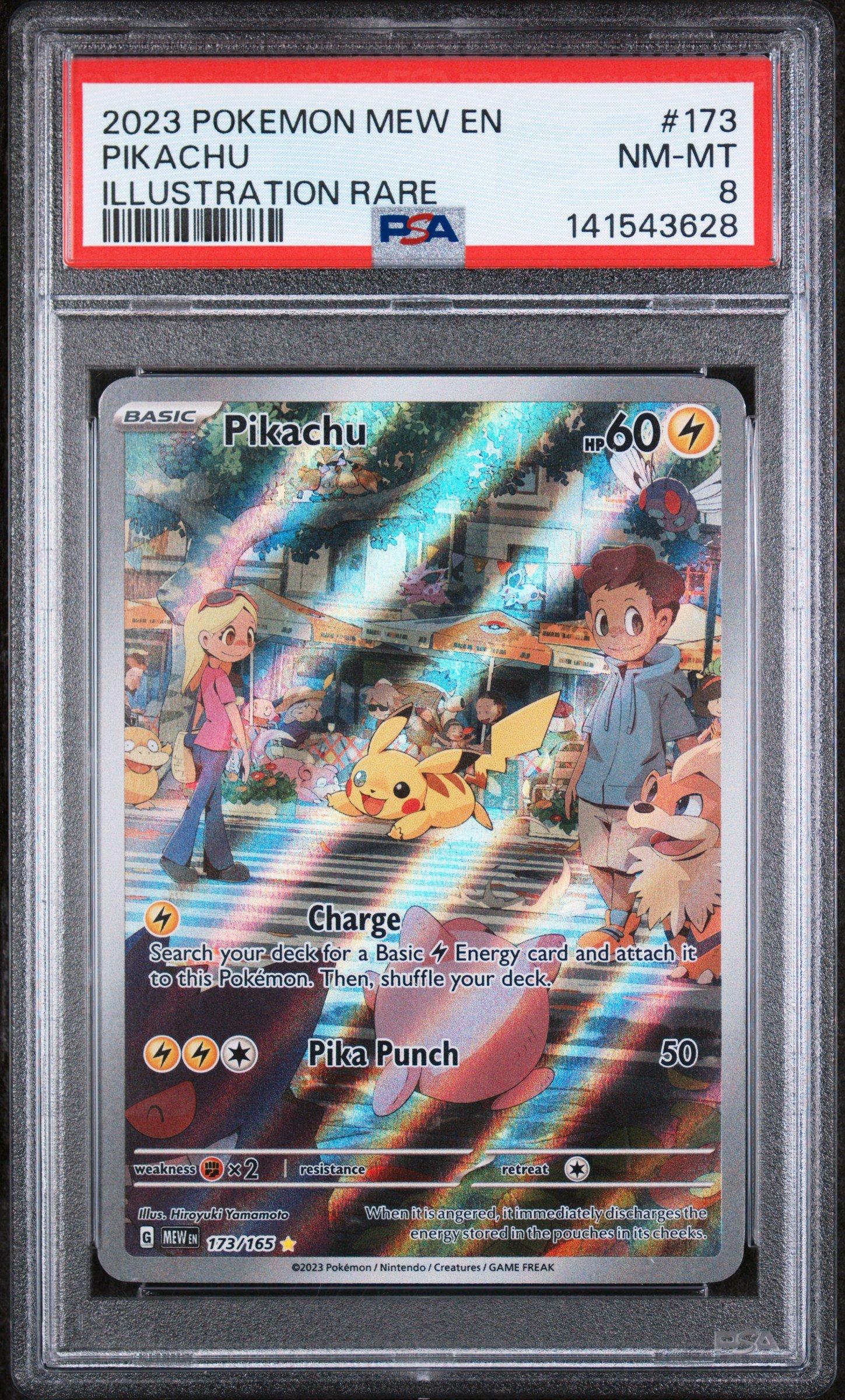 2023 Pokemon Mew En-151 173 Pikachu Illustration Rare PSA 8 Graded