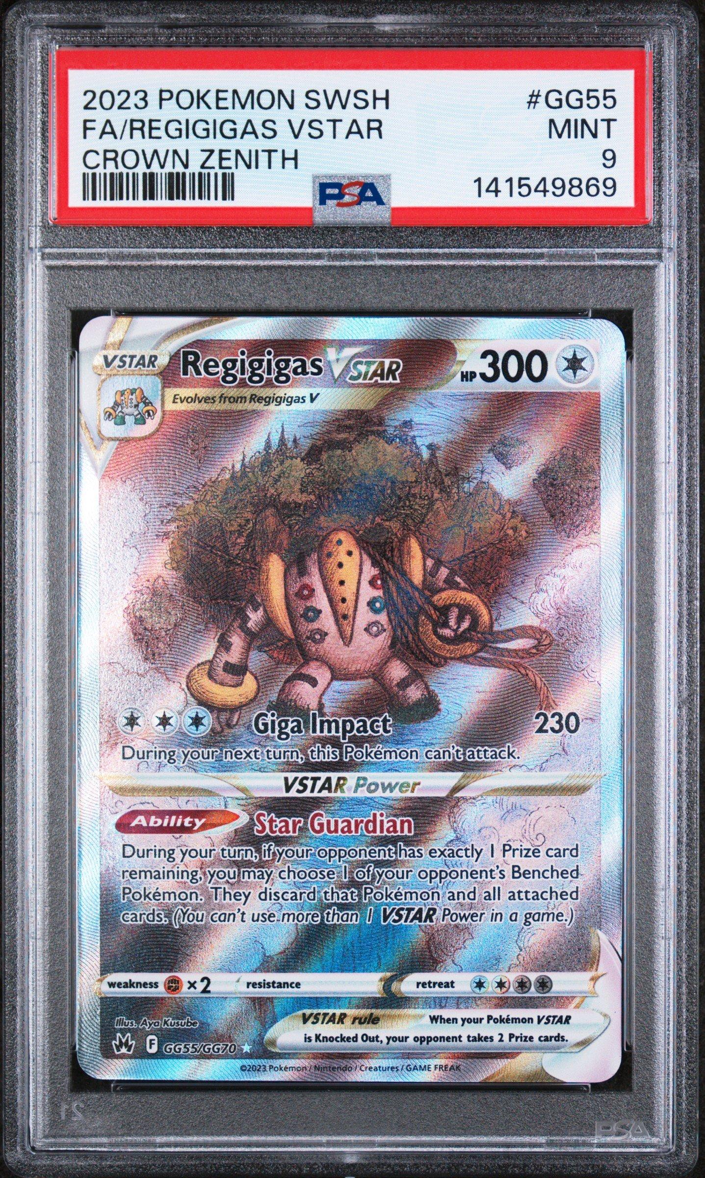 pokemon regigigas card Regigigas VSTAR GG55/GG70 - Extended Artwork CGC Case main image 1