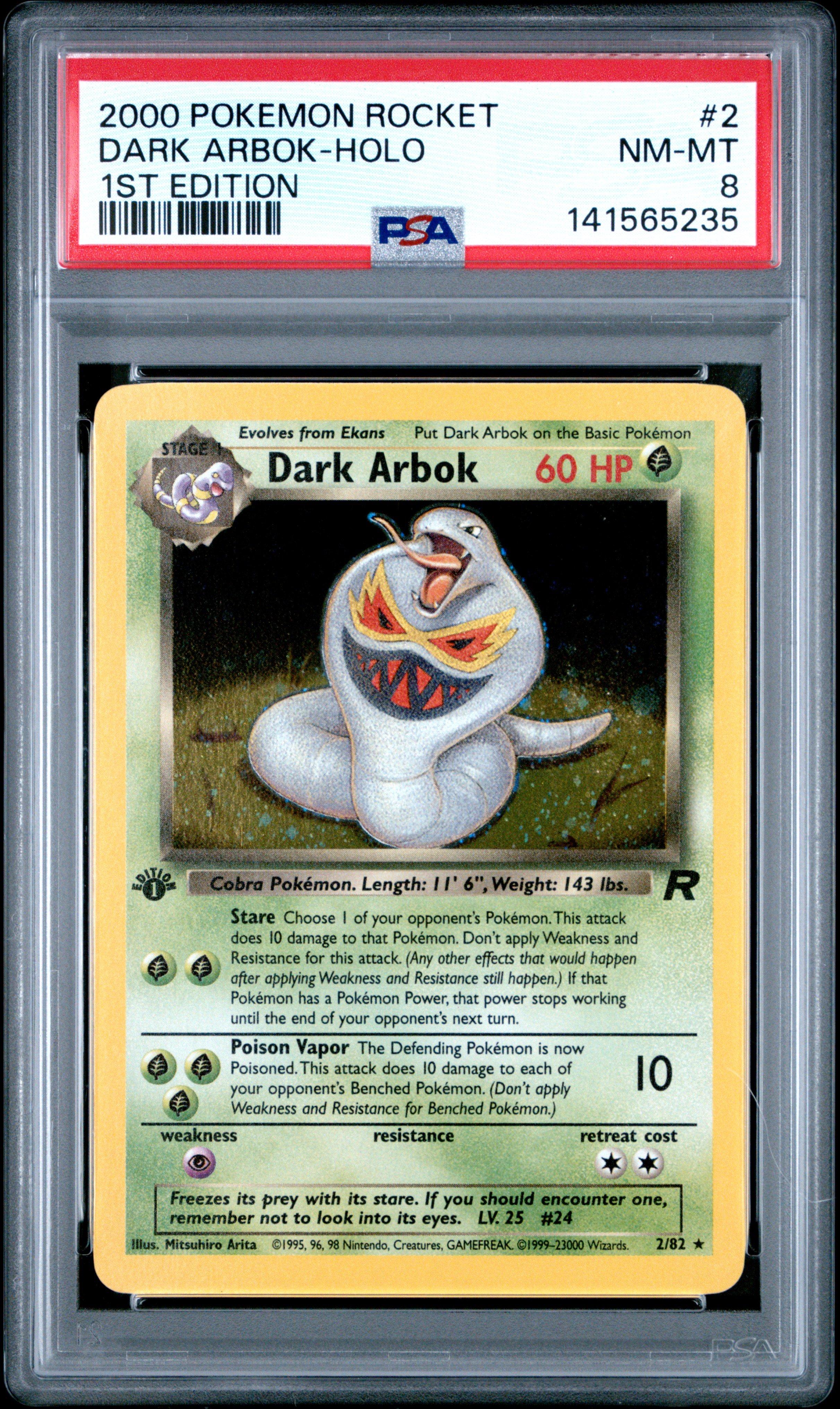 pokemon card dark arbok Team Rocket Holo 60 Hp 2/82 [Toy] : Toys & Games favorite character Arbok | Temporal Forces |
