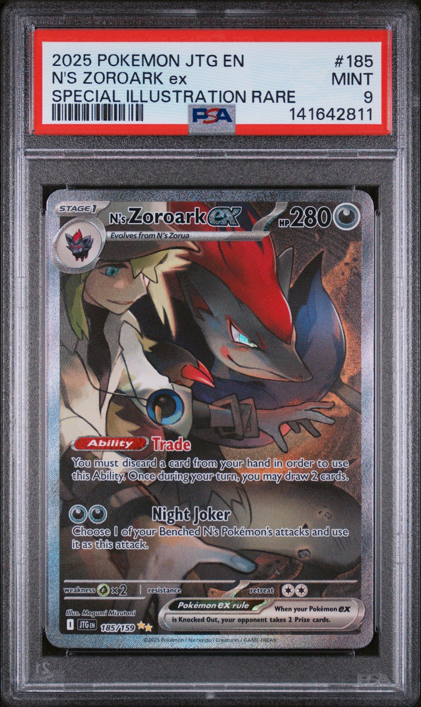 2025 Pokemon Jtg En-journey Together 185 N's Zoroark Ex Special