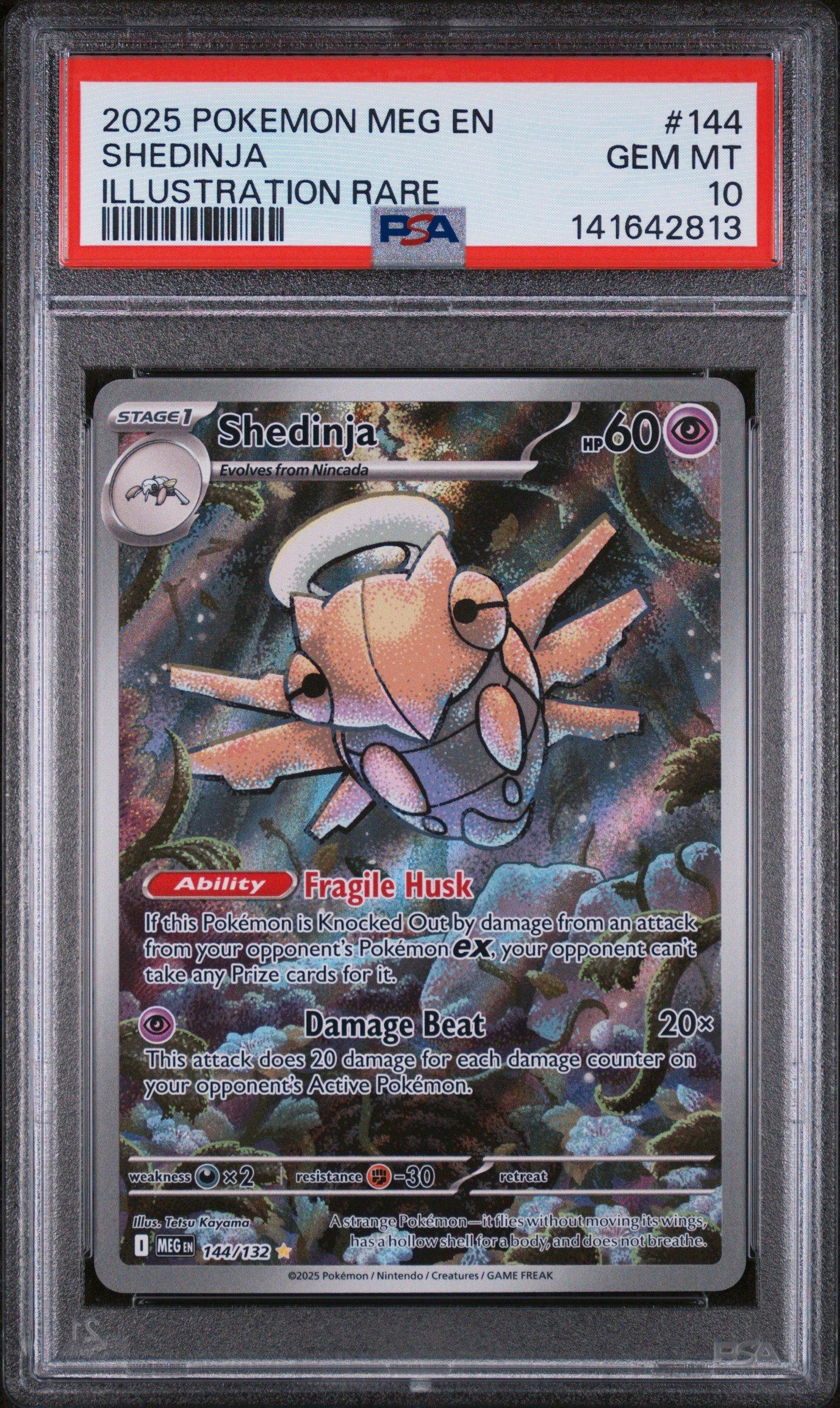 2025 Pokemon Meg En-mega Evolution 144 Shedinja Illustration Rare PSA 10  Graded Card | GameStop