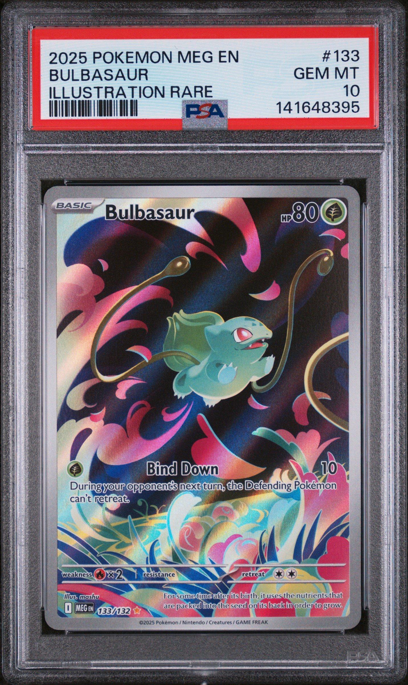 2025 Pokemon Meg En-mega Evolution 133 Bulbasaur Illustration Rare PSA 10  Graded Card | GameStop