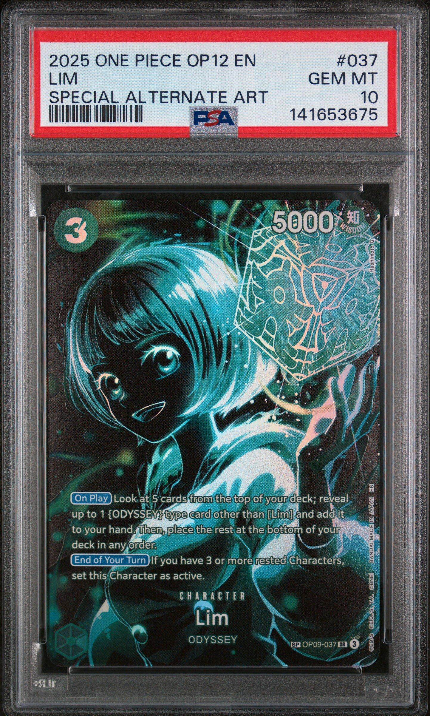 2025 One Piece Op12-legacy Of The Master 037 Lim Special Alternate Art PSA 10