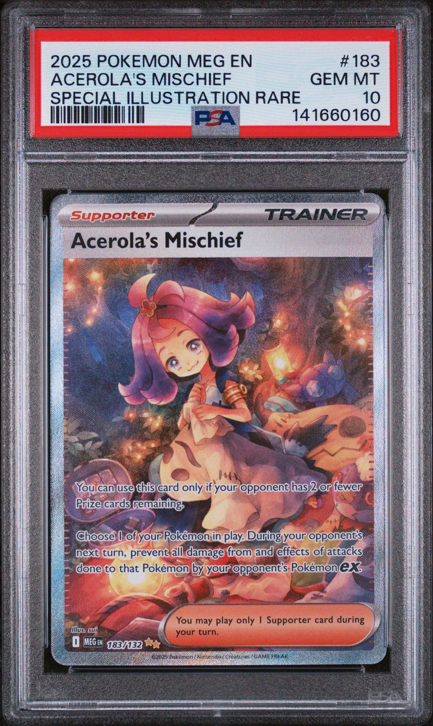2025 Pokemon Meg En-mega Evolution 183 Acerola's Mischief Special