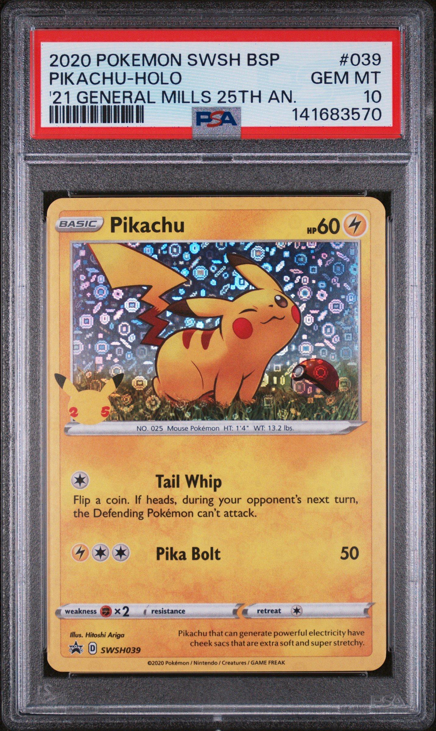 PSA9連番】ピカチュウ 2021 General Mills 25th プロモ 2020 Pokemon Swsh Black Star Promo 039 Pikachu-holo 2021 General