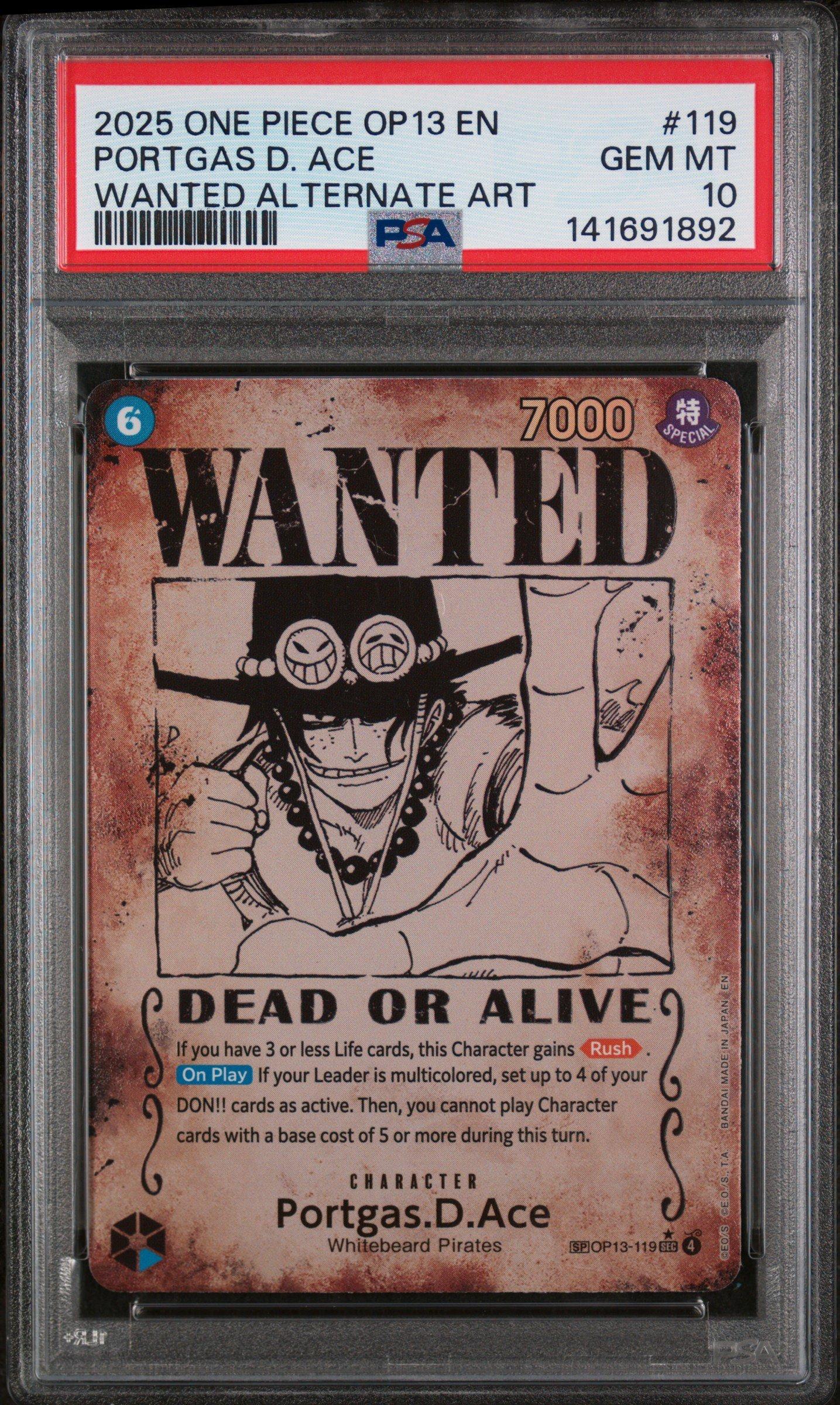 2025 One Piece Op13-carrying On His Will 119 Portgas D. Ace Wanted