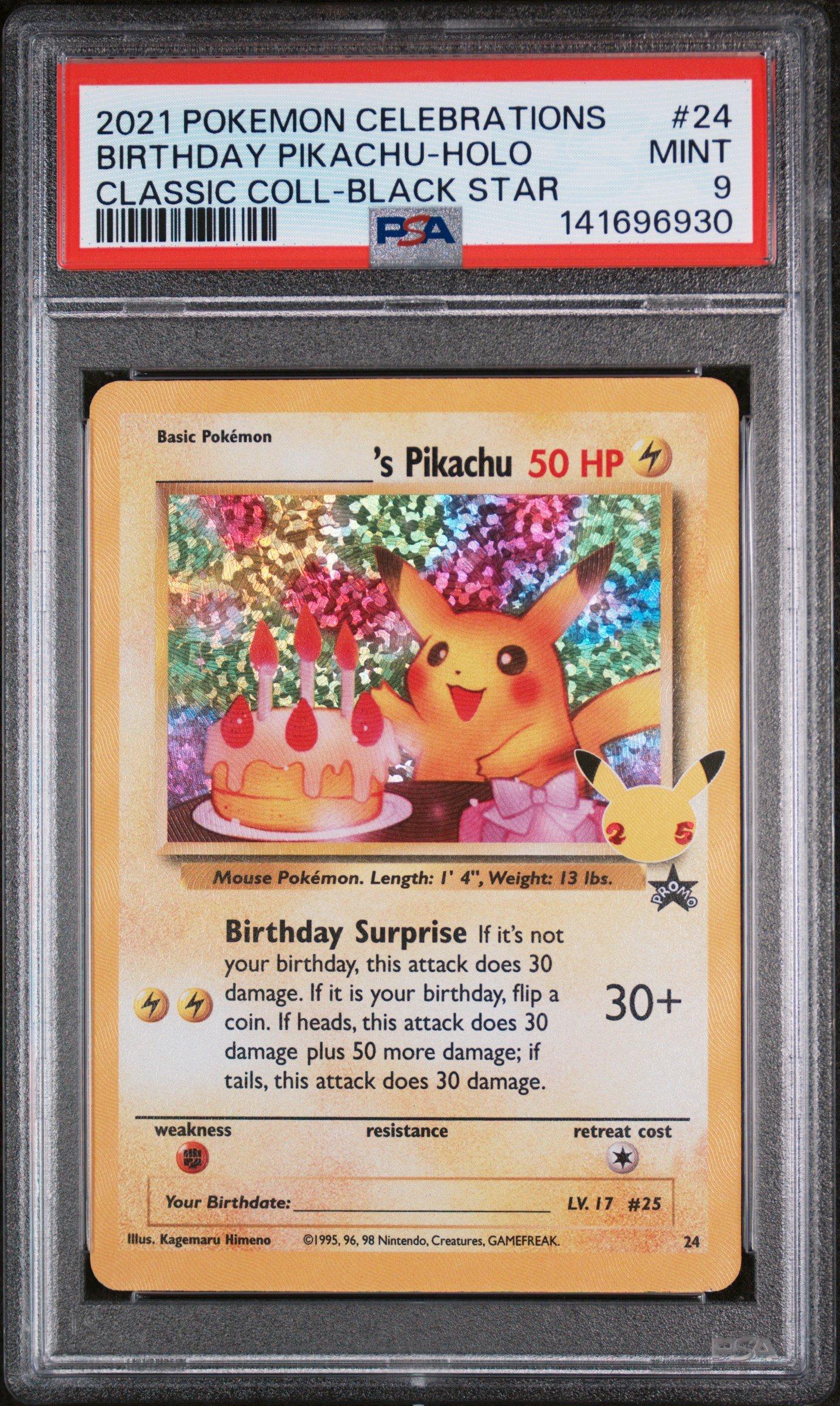 2021 Pokemon Celebrations Classic Collection 24 Birthday Pikachu