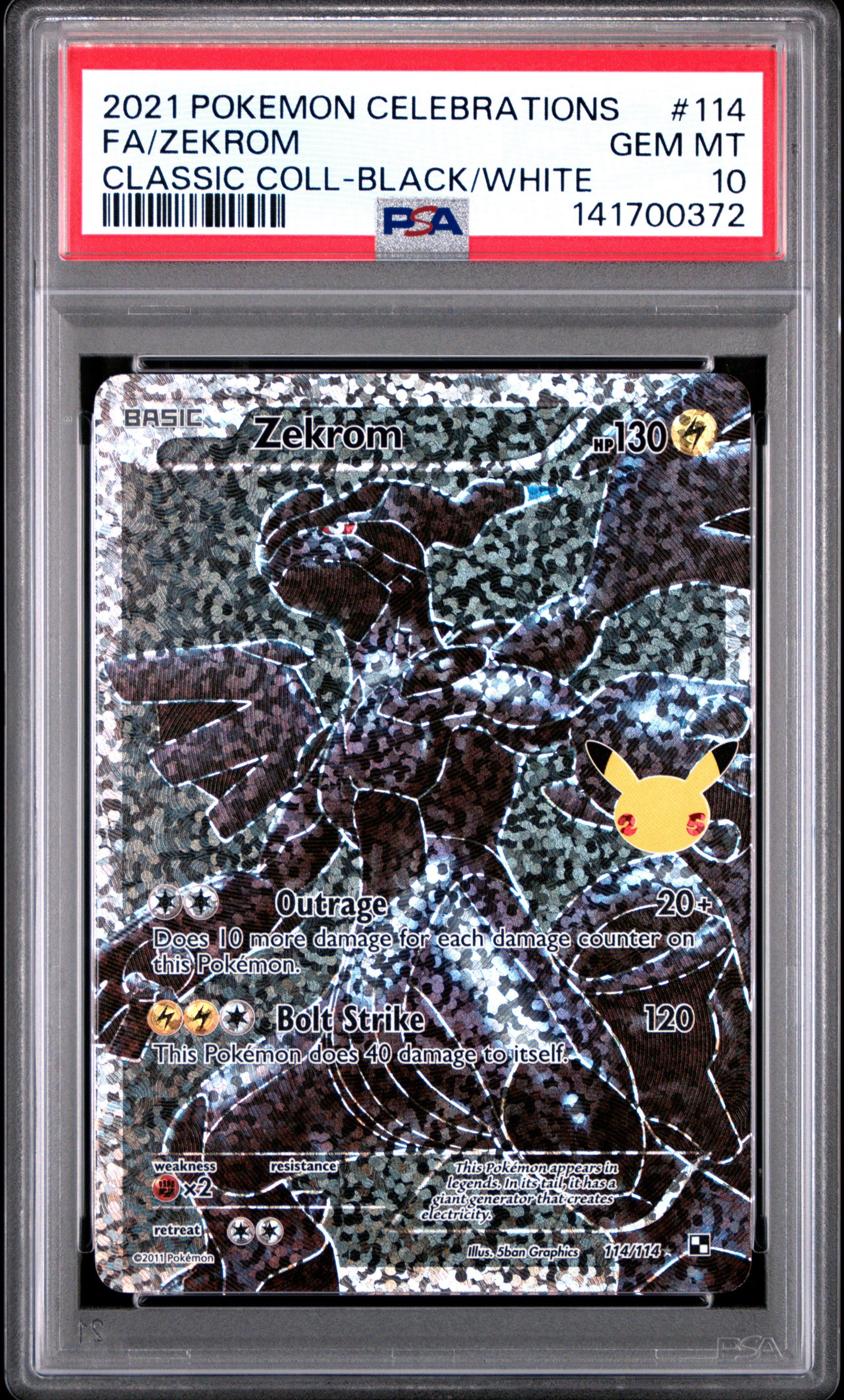 2021 Pokemon Celebrations Classic Collection 114 Full Art/zekrom