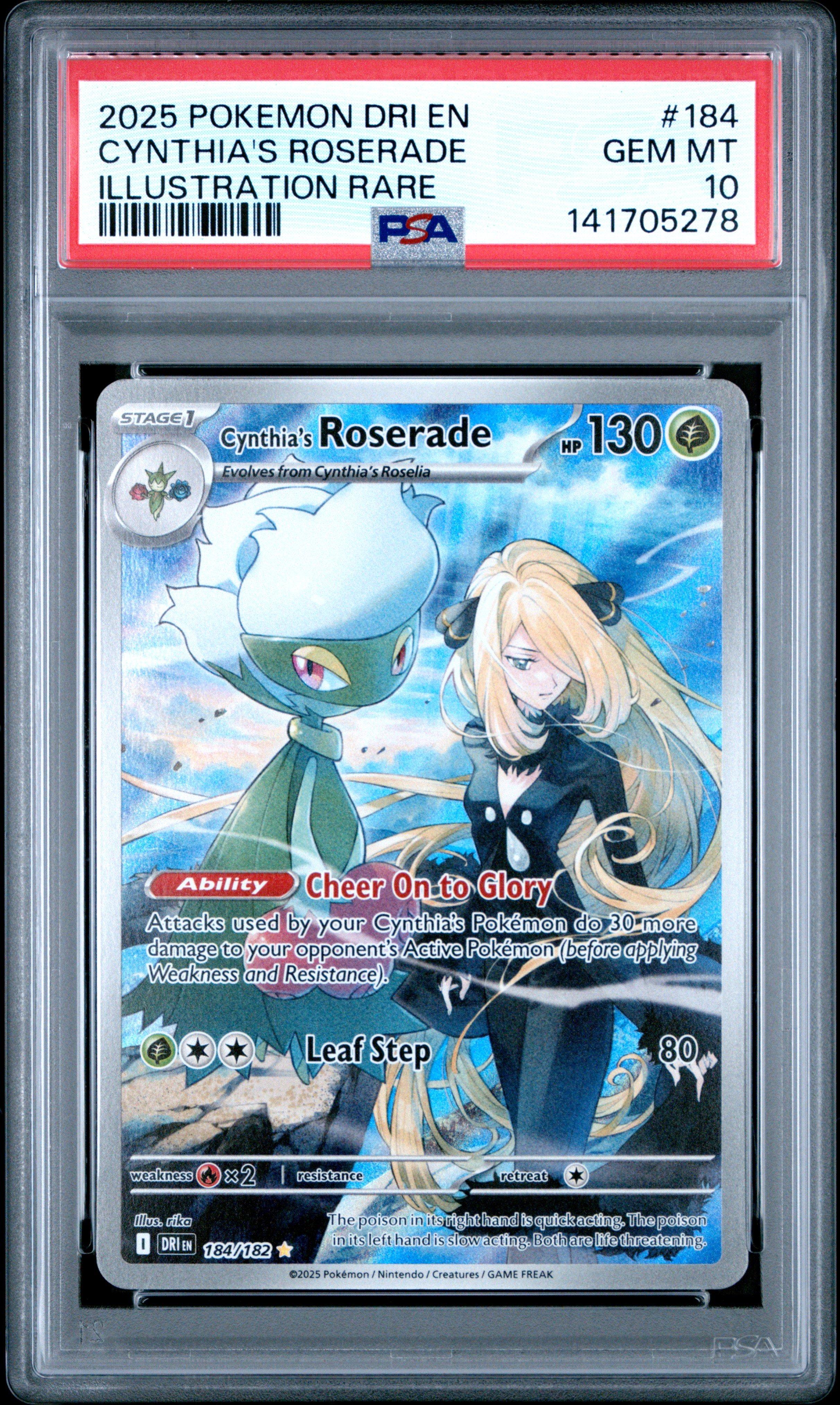 2025 Pokemon Dri En-destined Rivals 184 Cynthia's Roserade